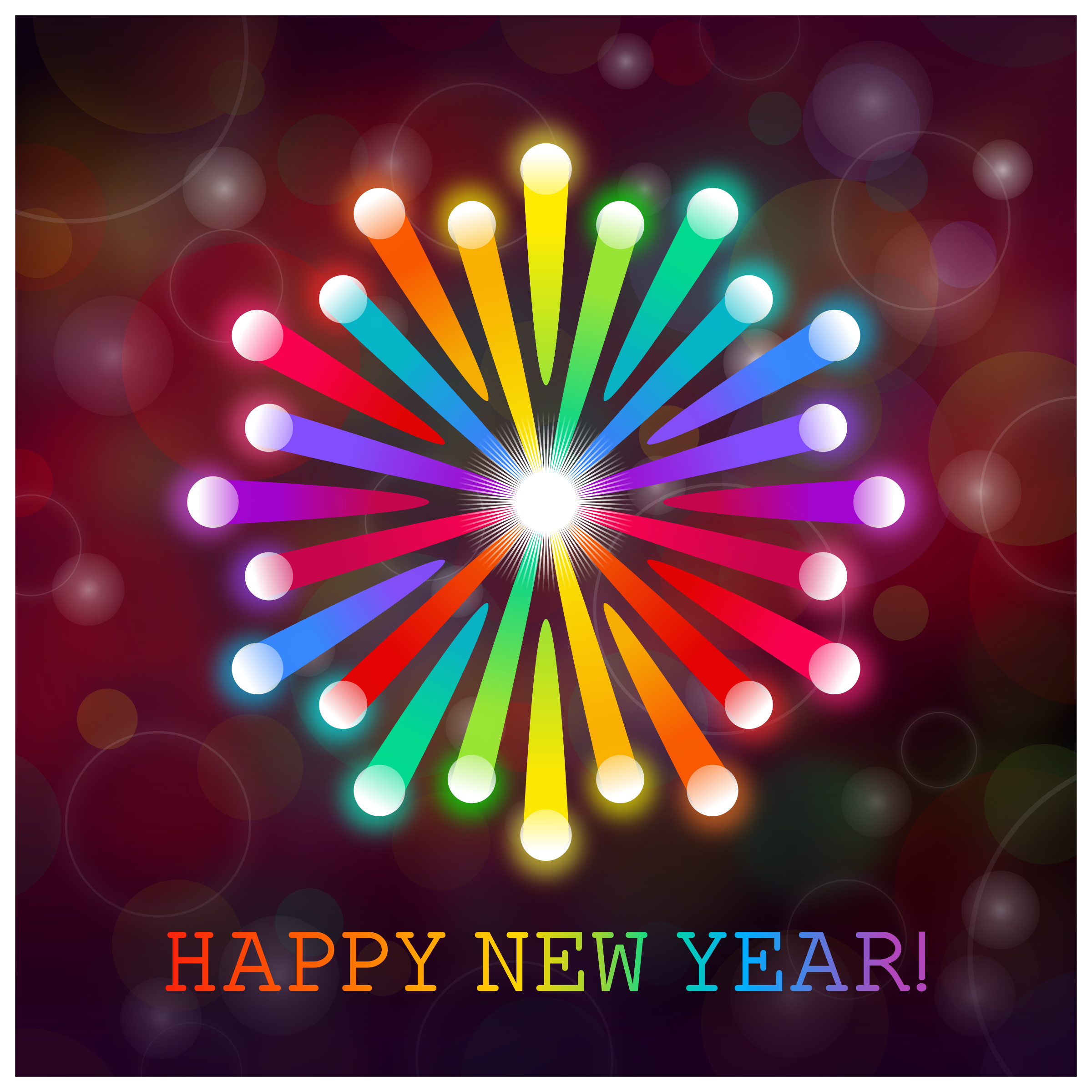 Clipart - Happy New Year Card