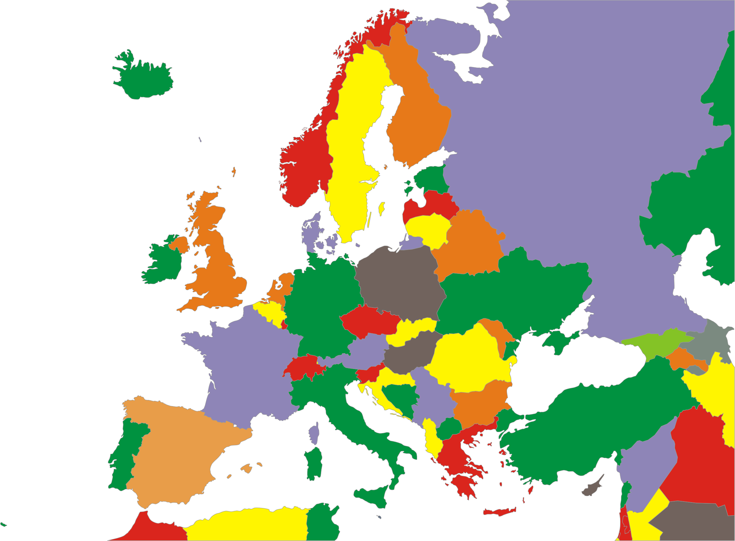 Political Map Of Europe 2018