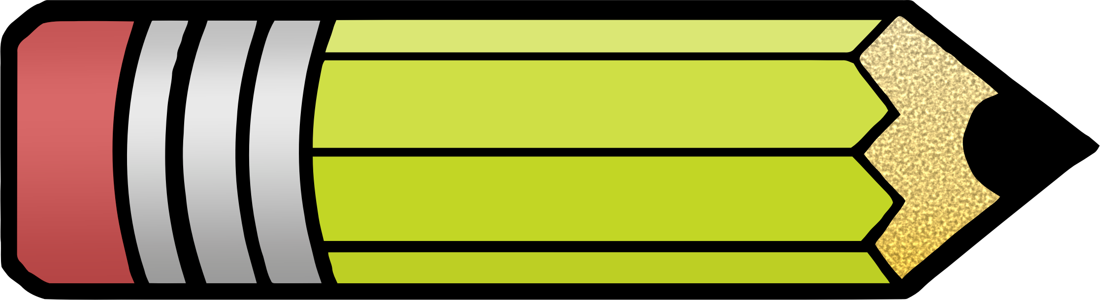 clipart simple pencil colorized