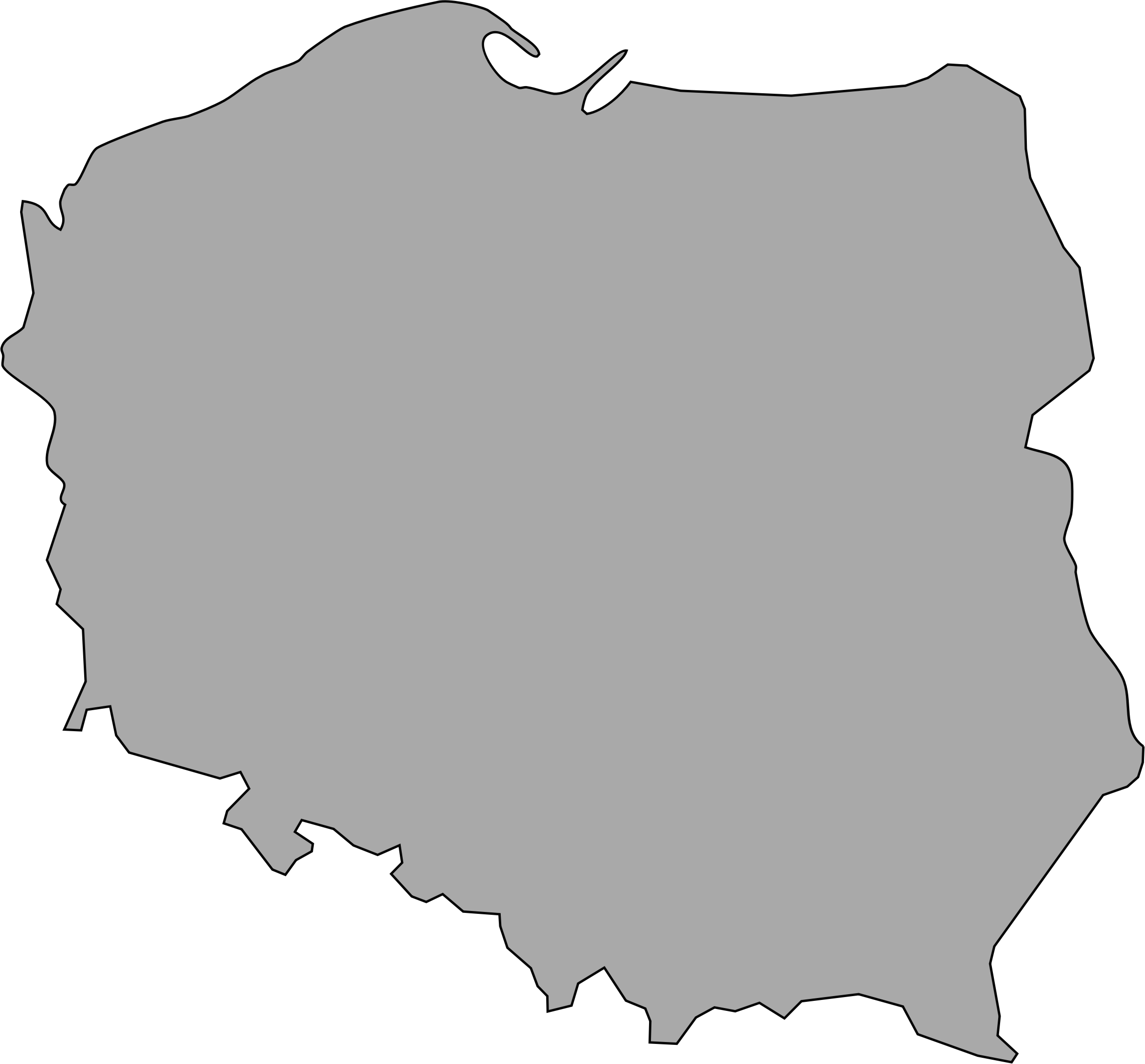 Clipart - Map of Poland