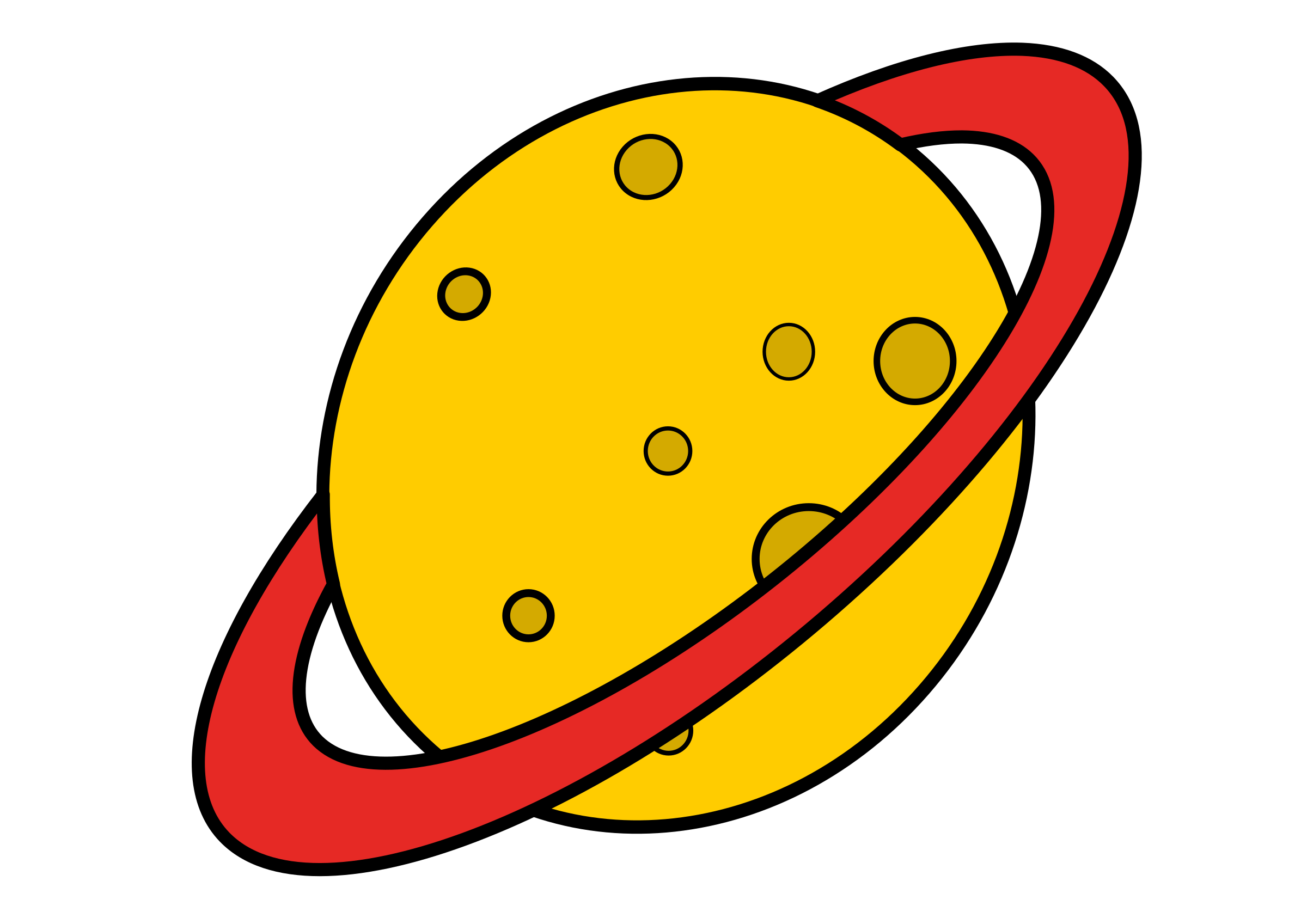 Download Clipart - Yellow planet 1