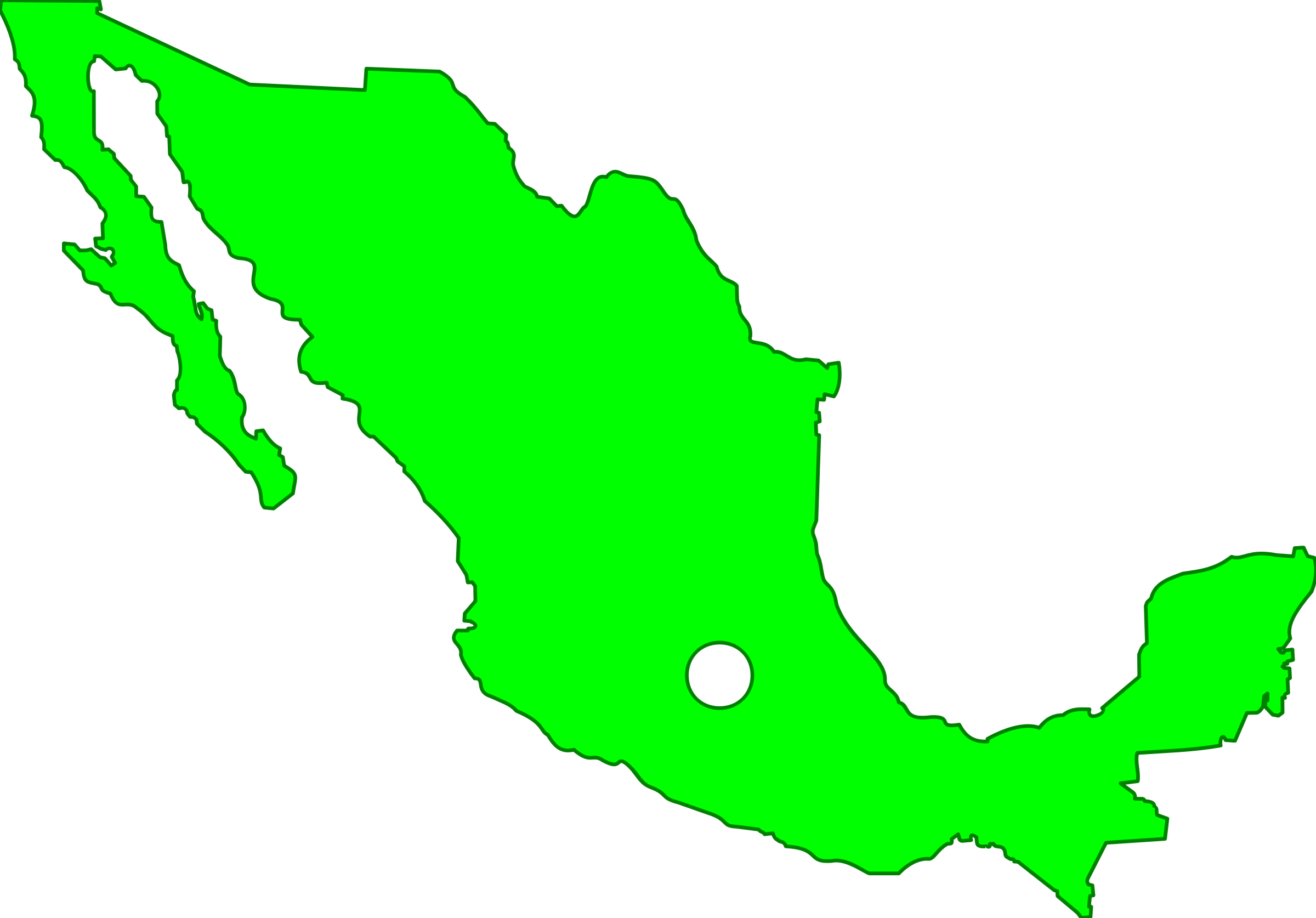 clipart map of mexico - photo #2