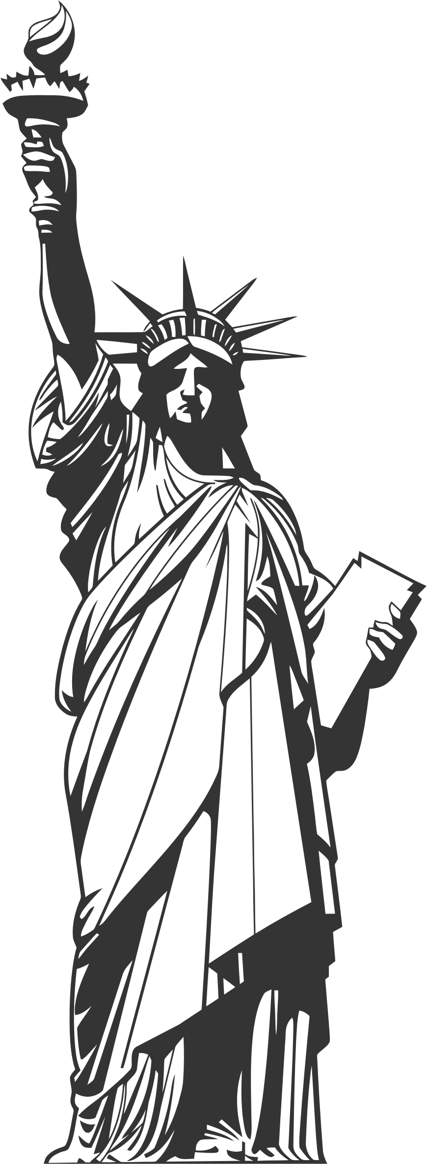 Clipart - Statue Of Liberty Line Art