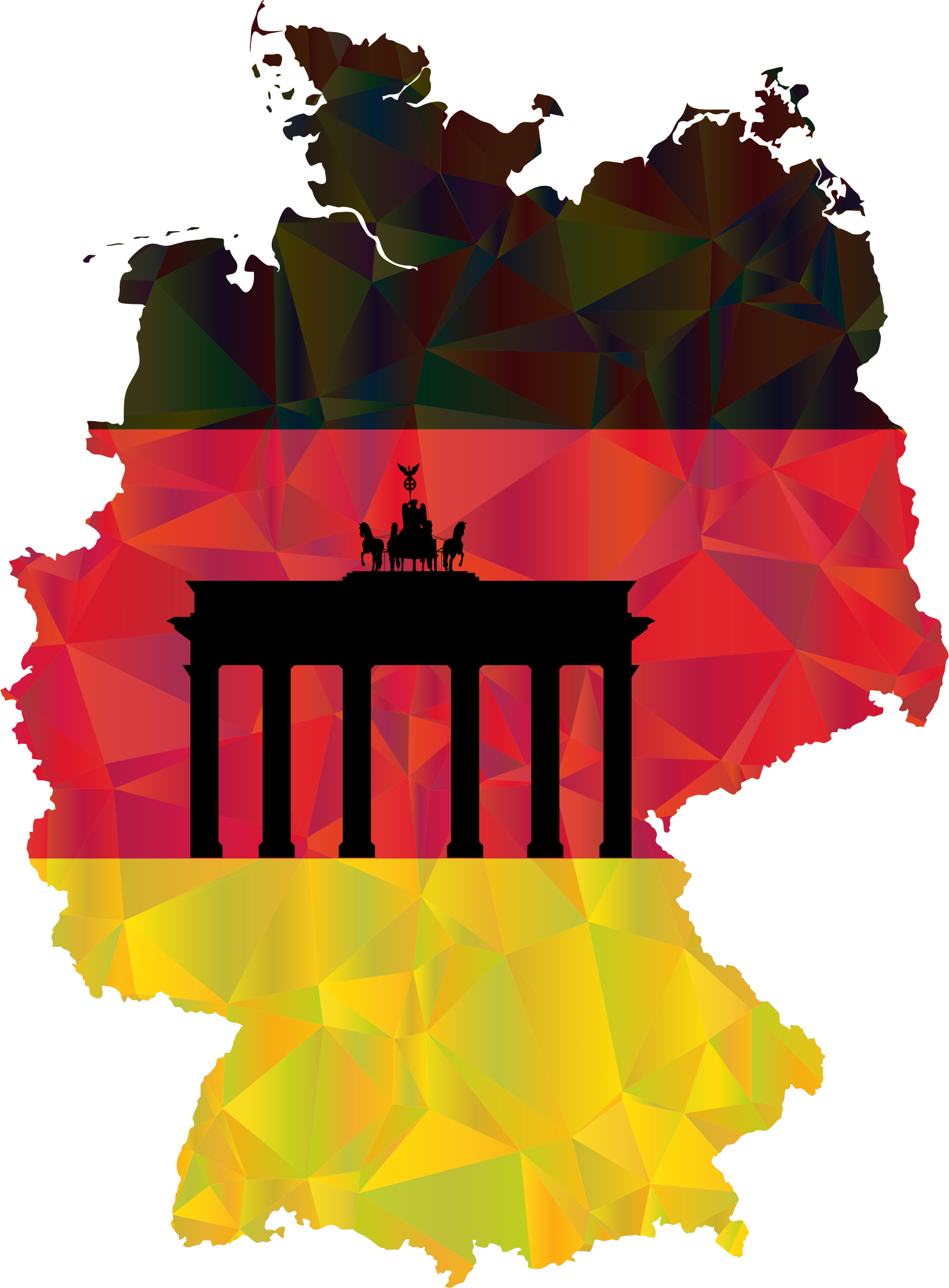 Clipart Germany Map Flag