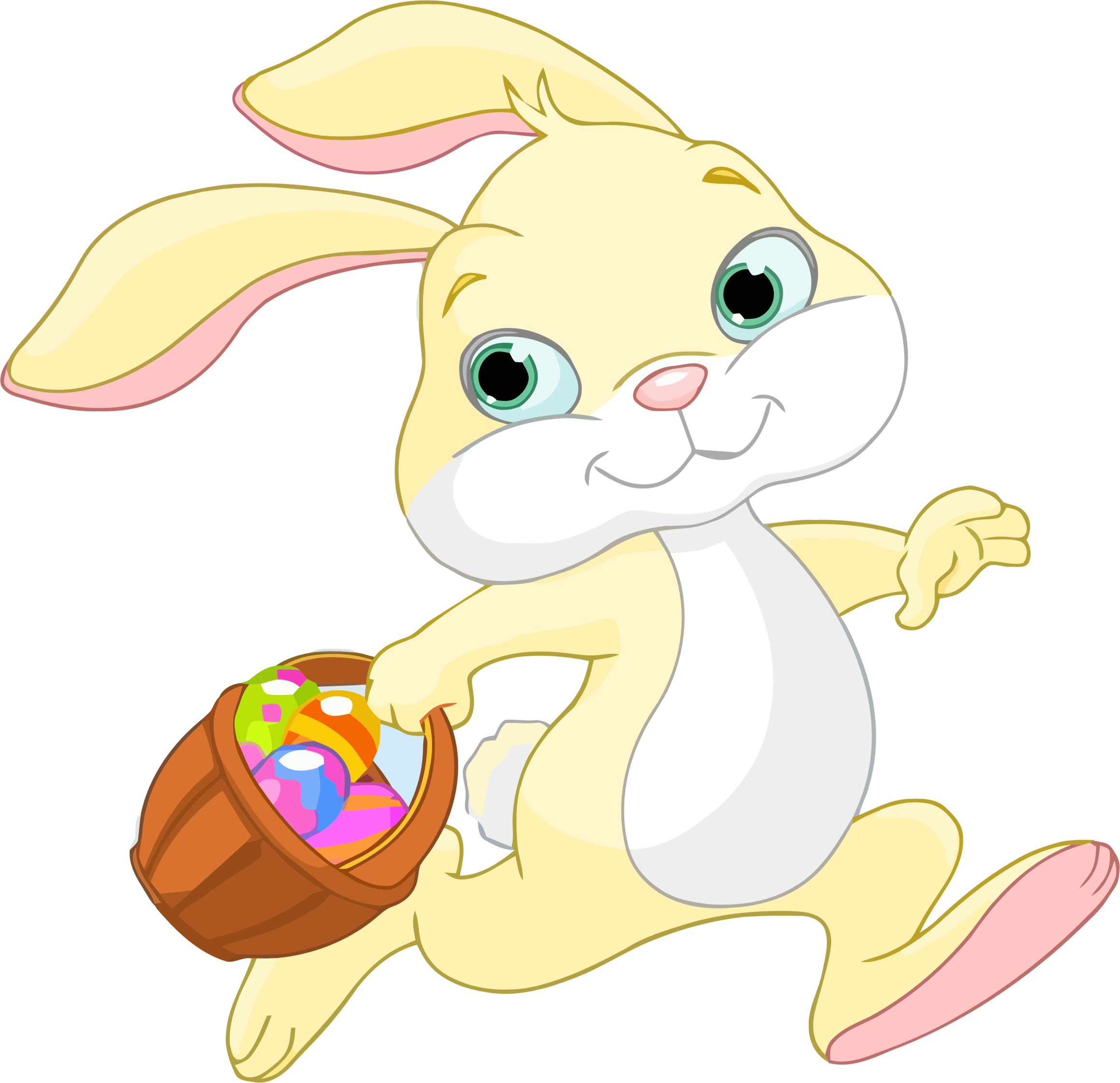 Clipart Easter Bunny With Basket