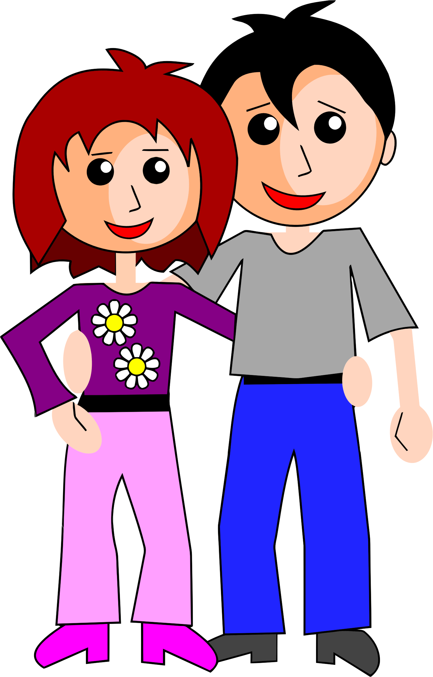 Clipart Happy Cartoon Couple