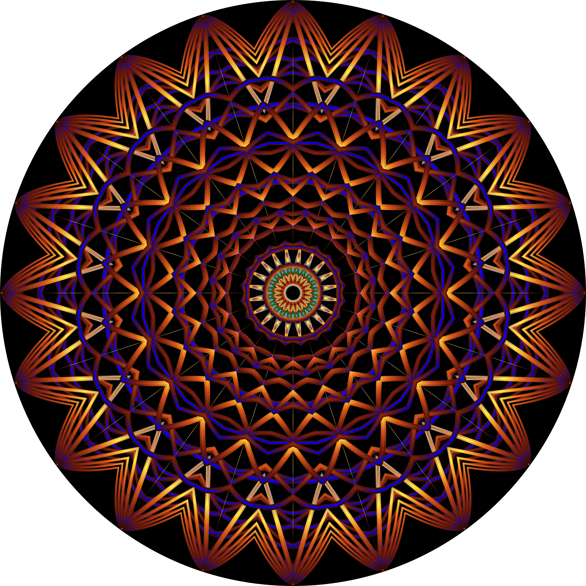 Line Art Mandala : Clipart prismatic mandala line art