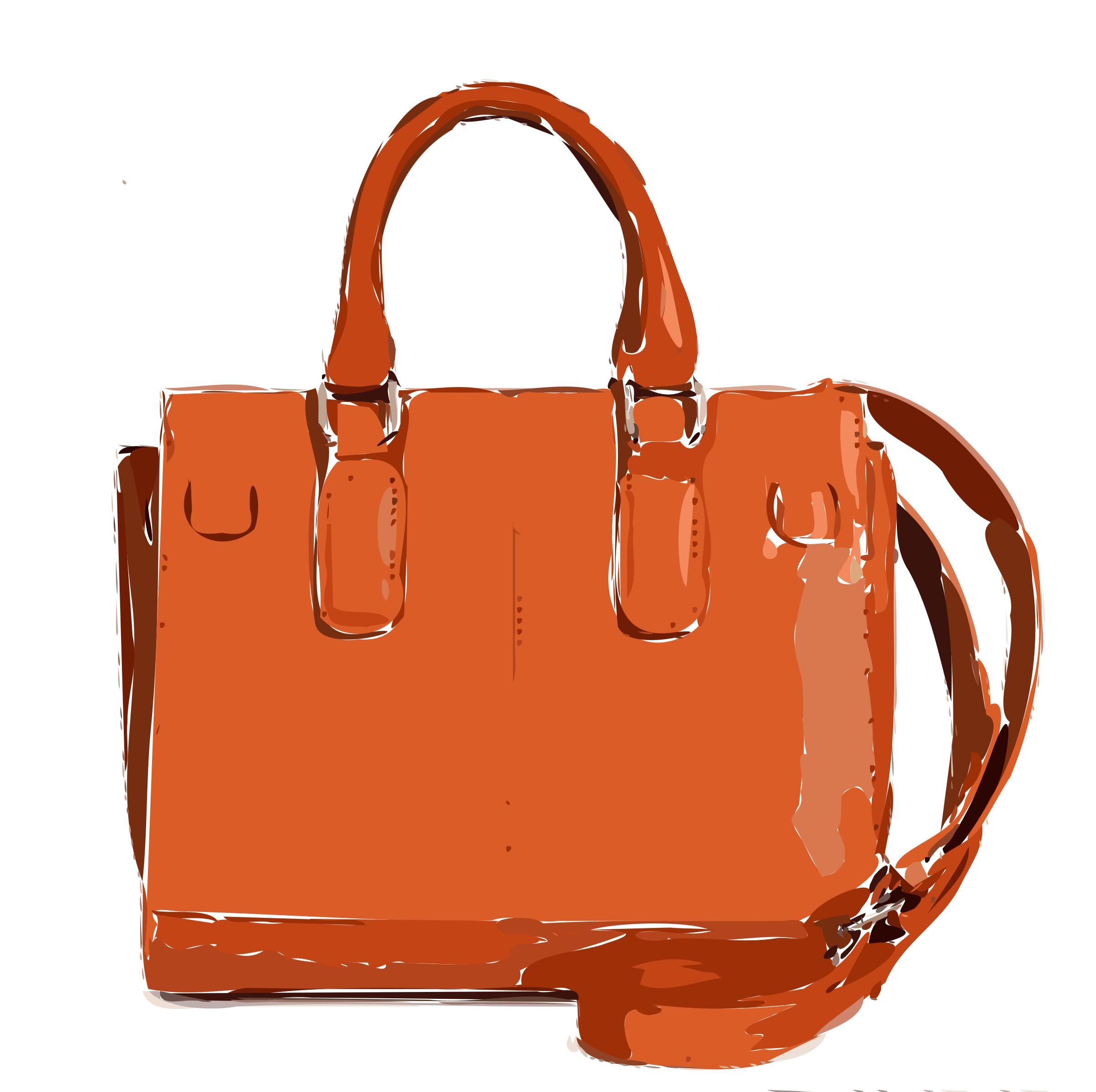 Clipart - Orange Handbag