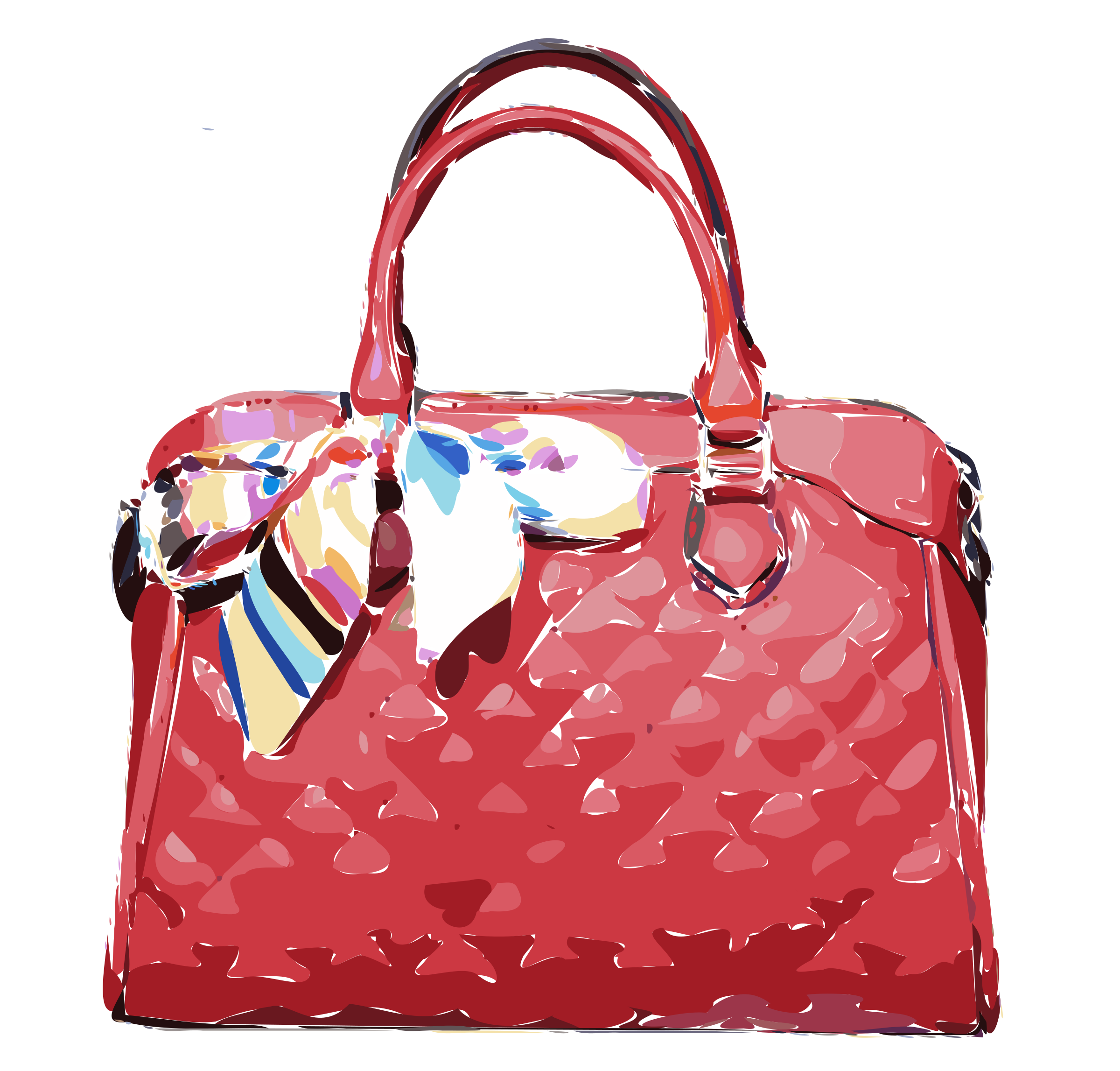 Clipart - Red Leather Bag with Ribbon