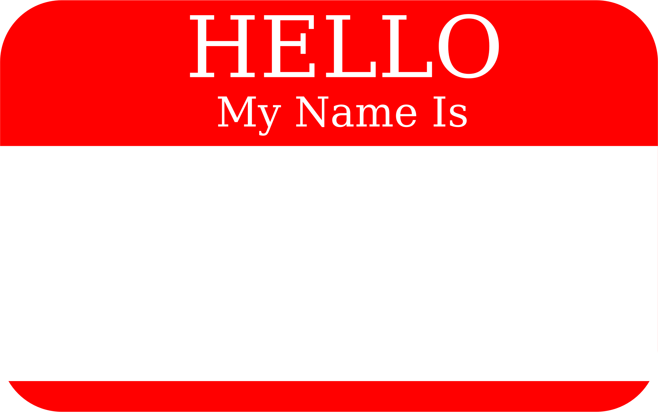 Download Clipart - Hello My Name Is