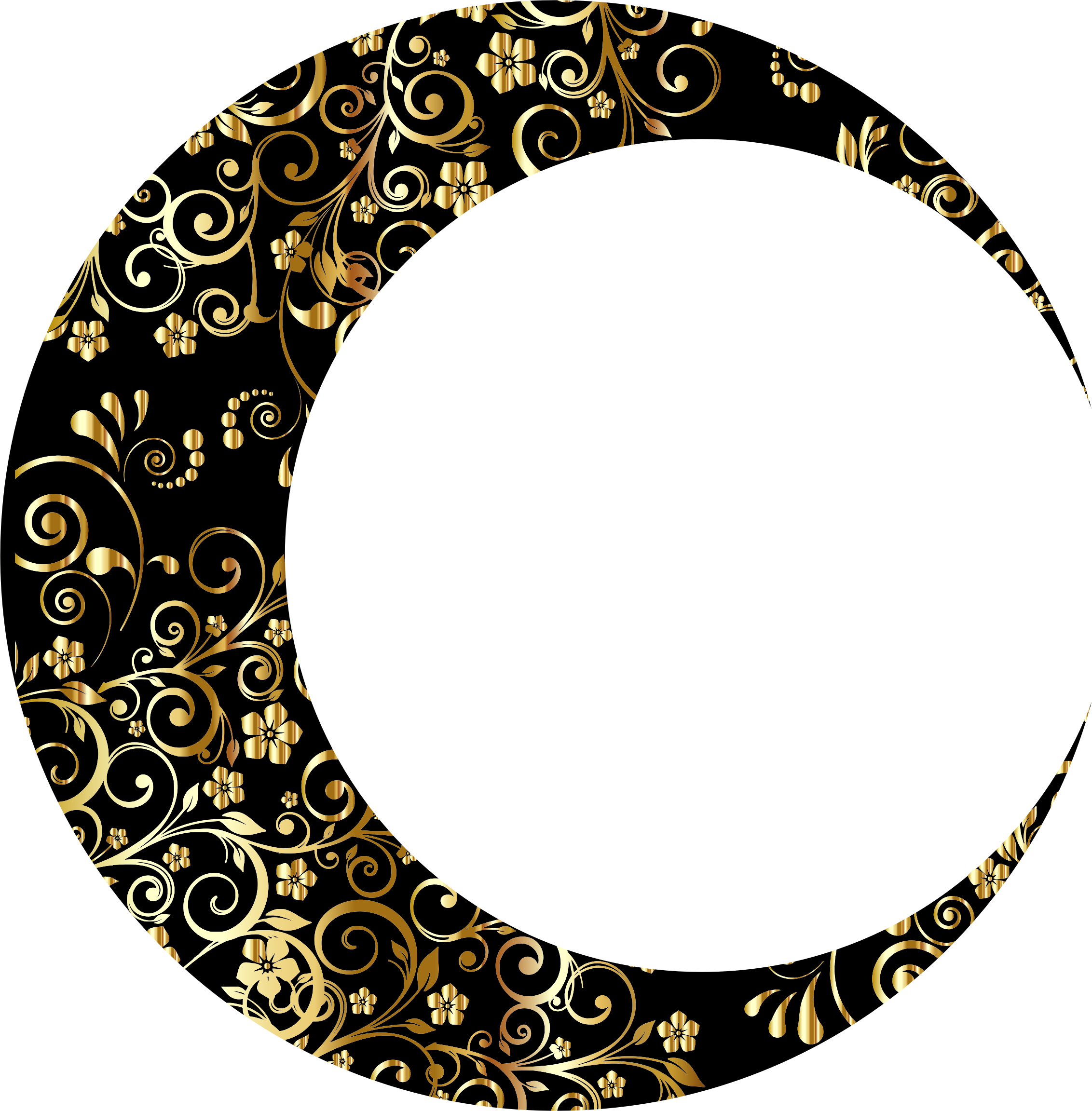clipart gold floral crescent moon mark ii 5 clipart gold floral crescent moon mark ii 5