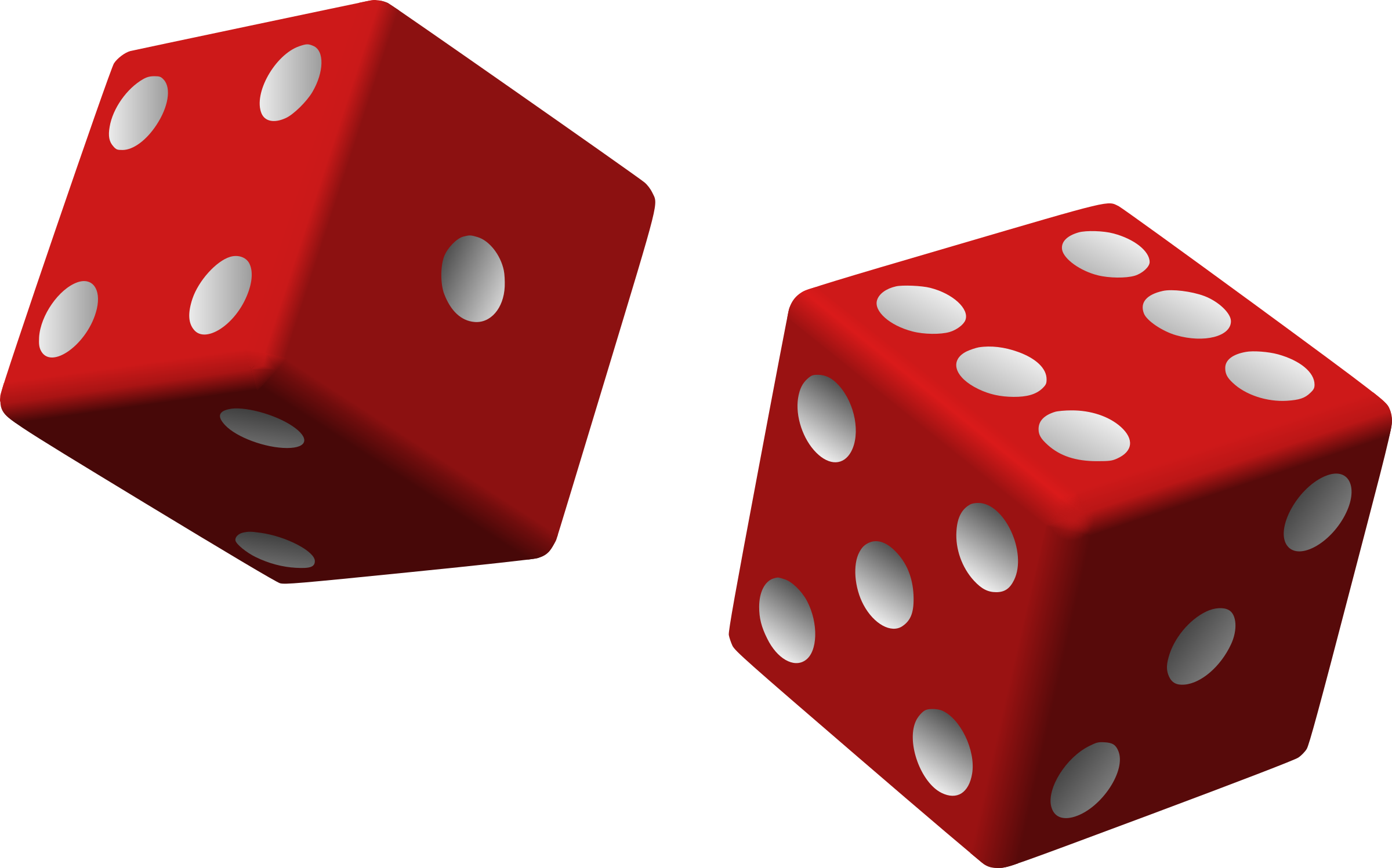 Clipart two red dice Clipart two red dice