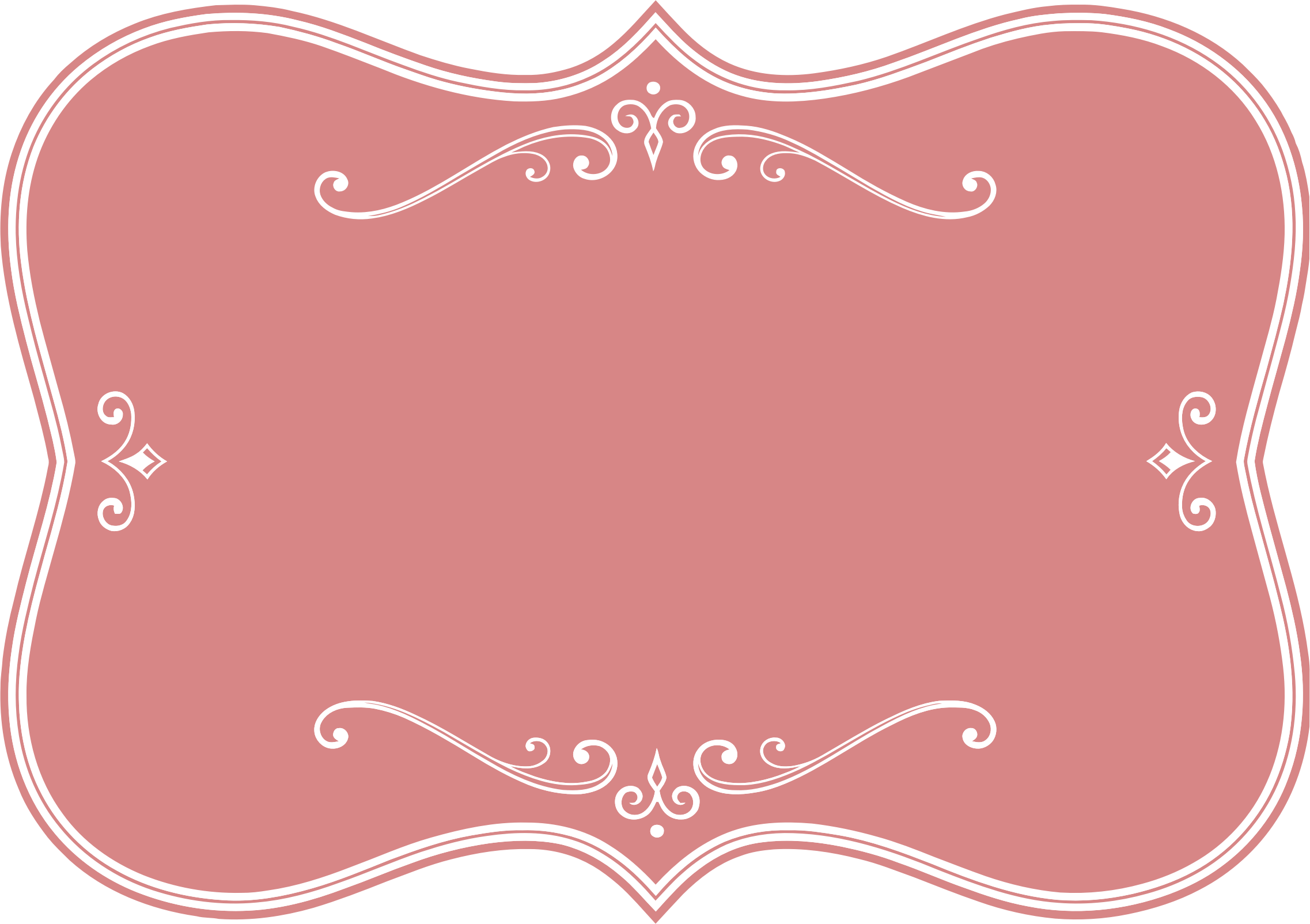 clipart decorative pink flourish frame