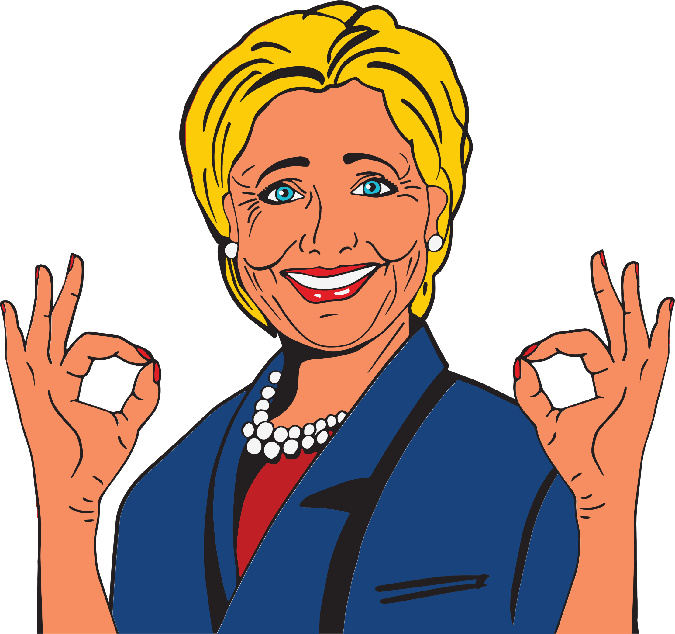 Clipart - Hillary Clinton Cartoon