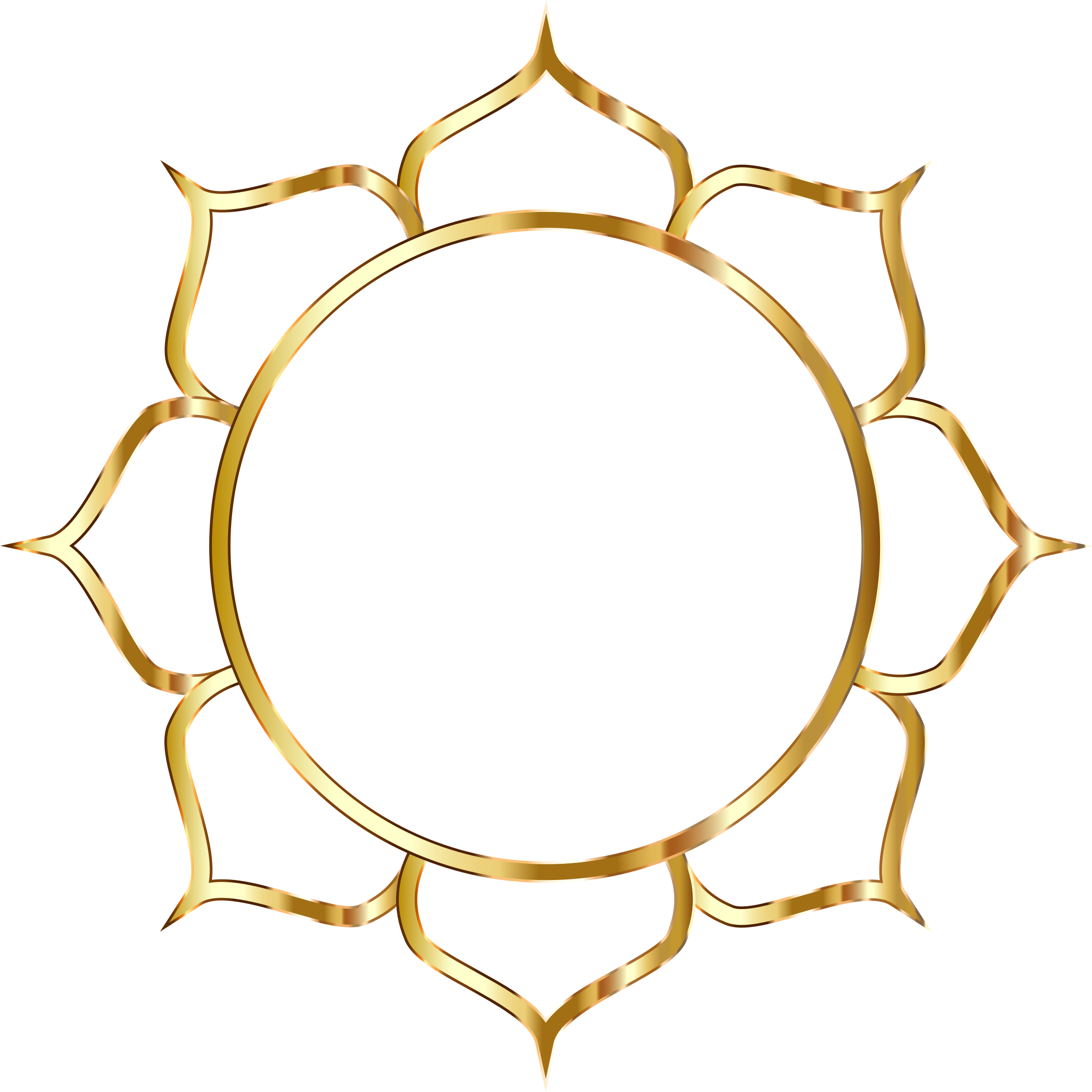 Line Art Png : Clipart gold lotus flower line art no background