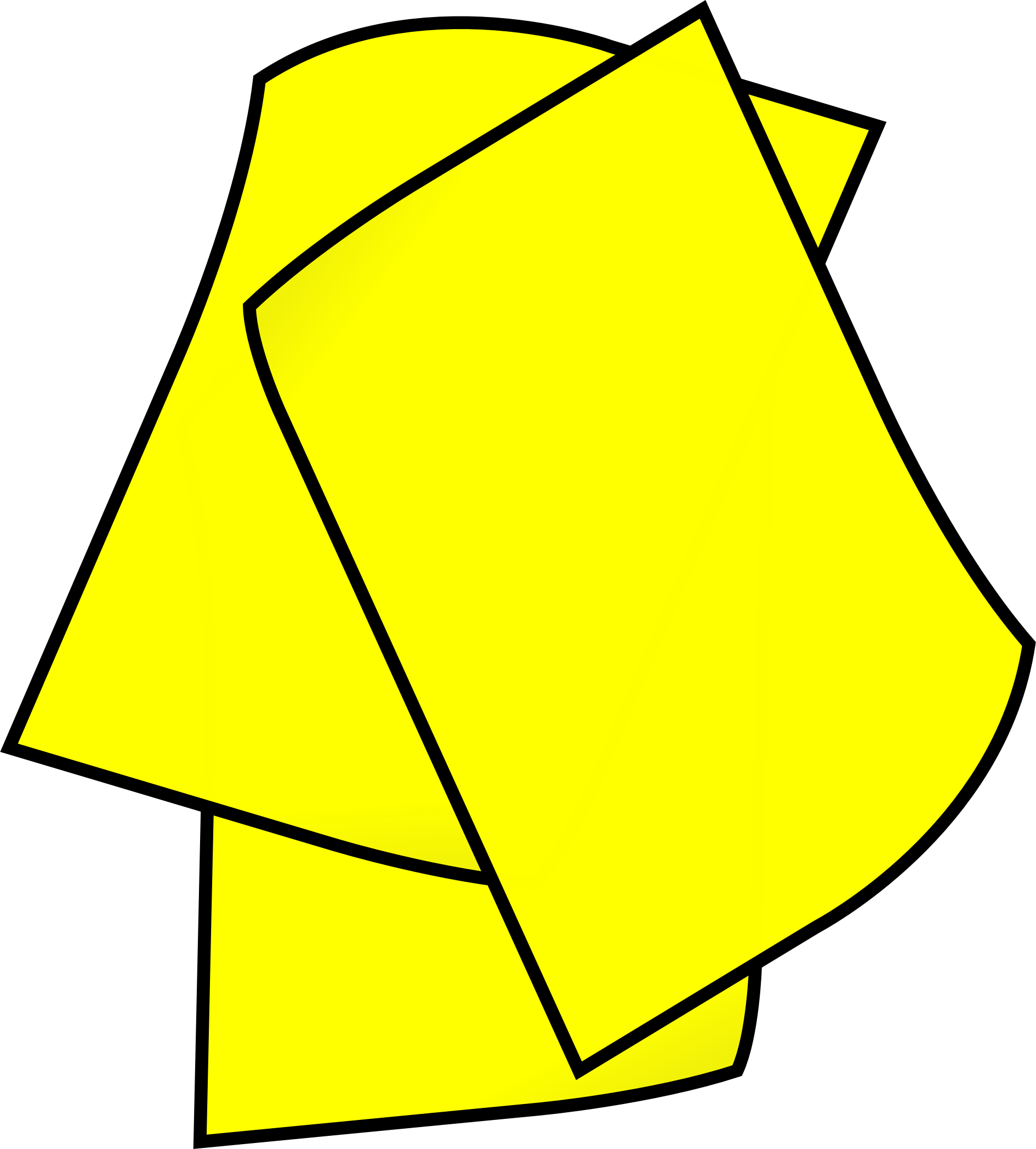 yellow paper clipart - photo #3