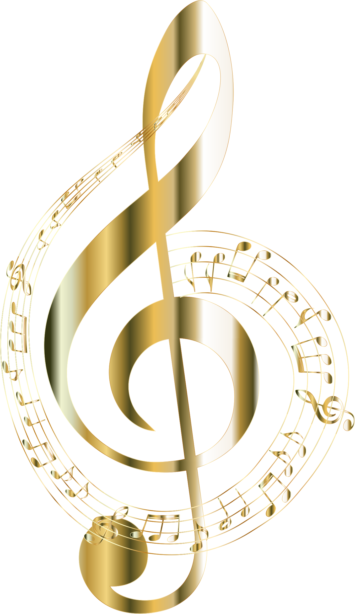 Clip Art Of Gold Musical Note Cliparts