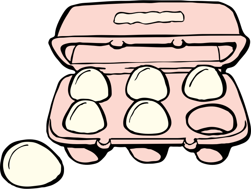 Clipart - carton of eggs