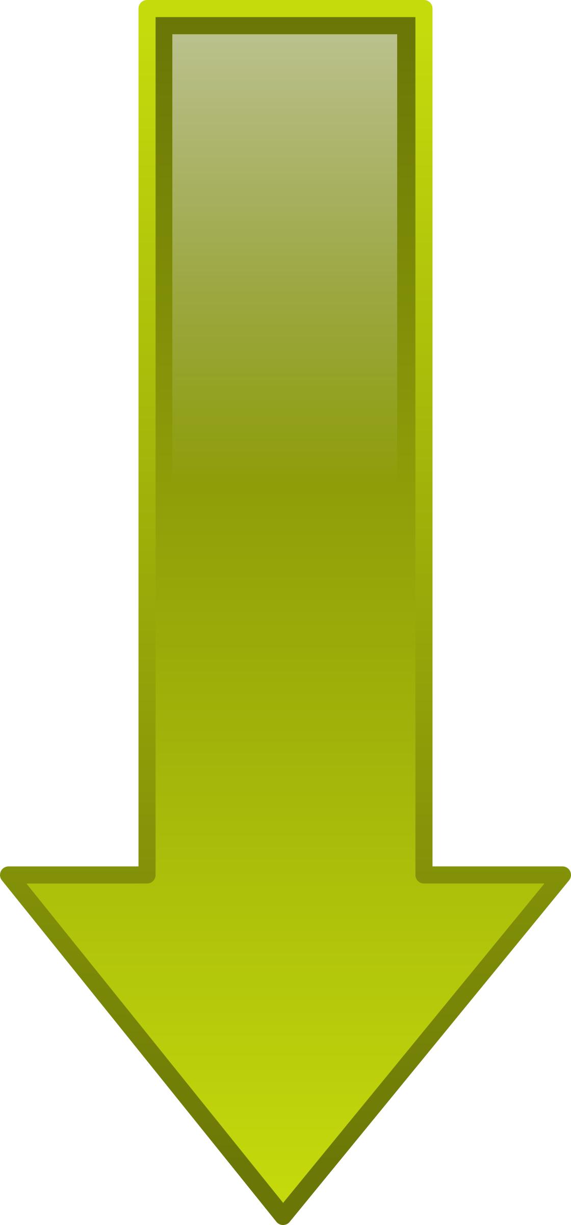Clipart Arrow Down Yellow