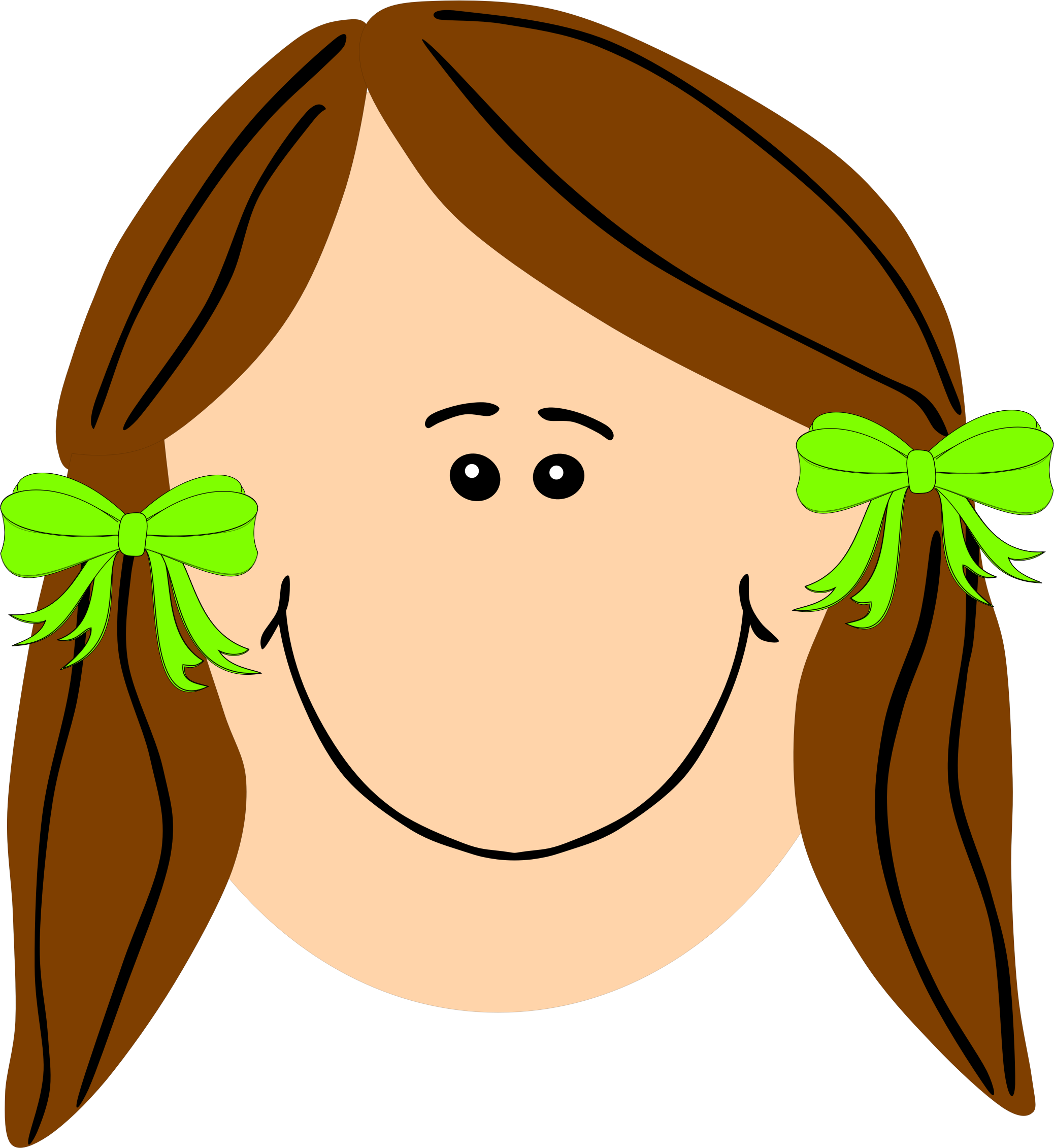 Concept 80 of Girl With Long Brown Hair Clipart