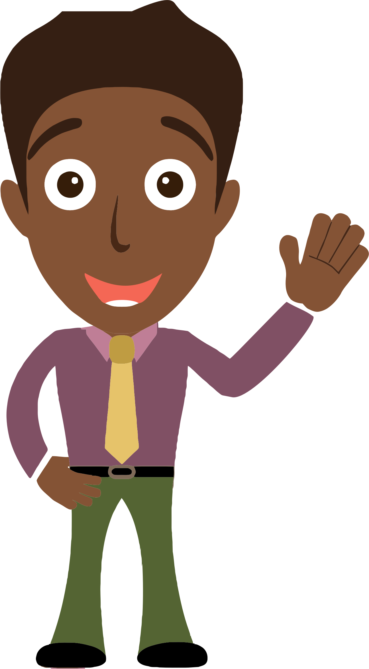 Clipart - African Man Says Hello