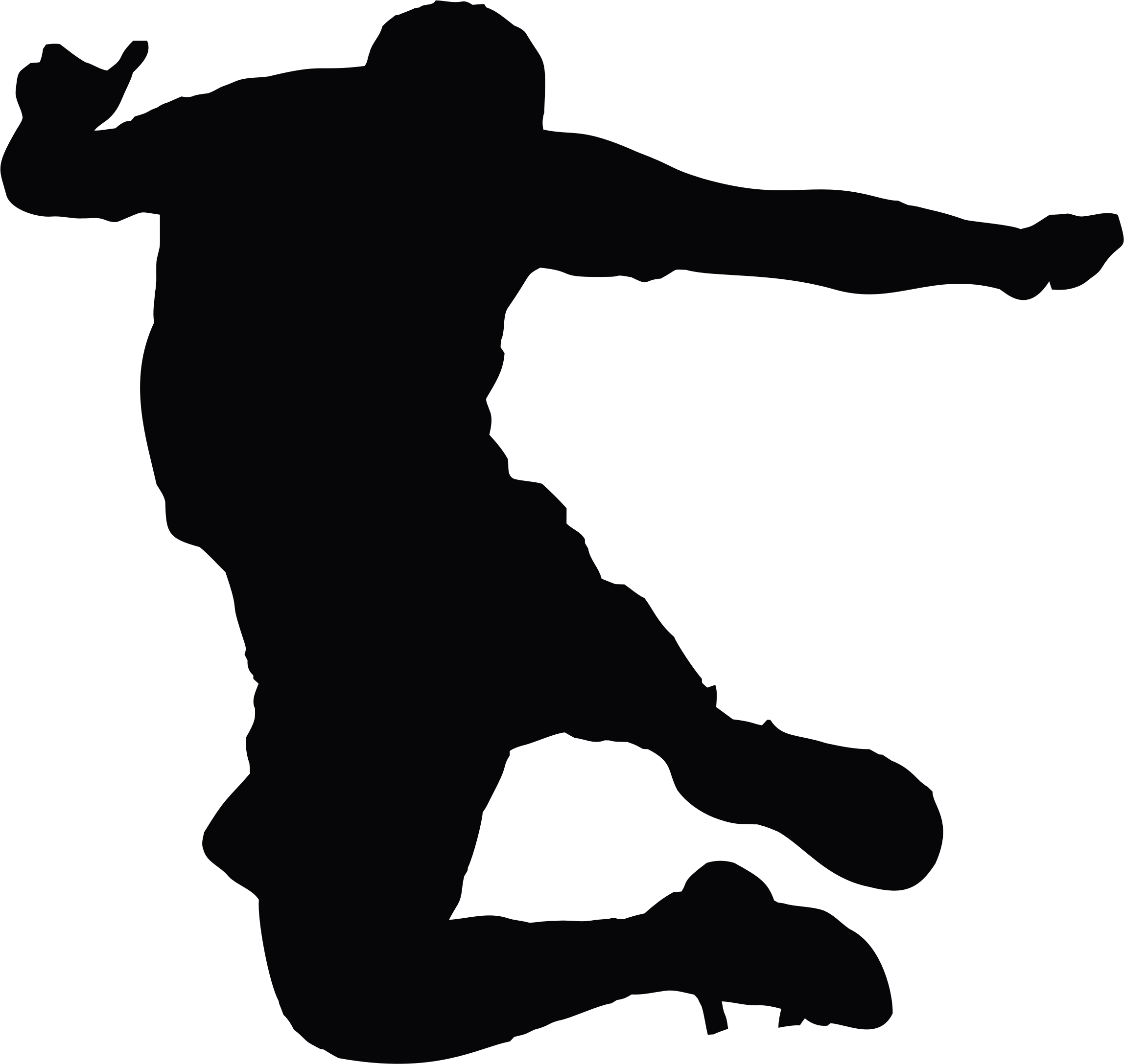 free clip art jumping silhouette - photo #8