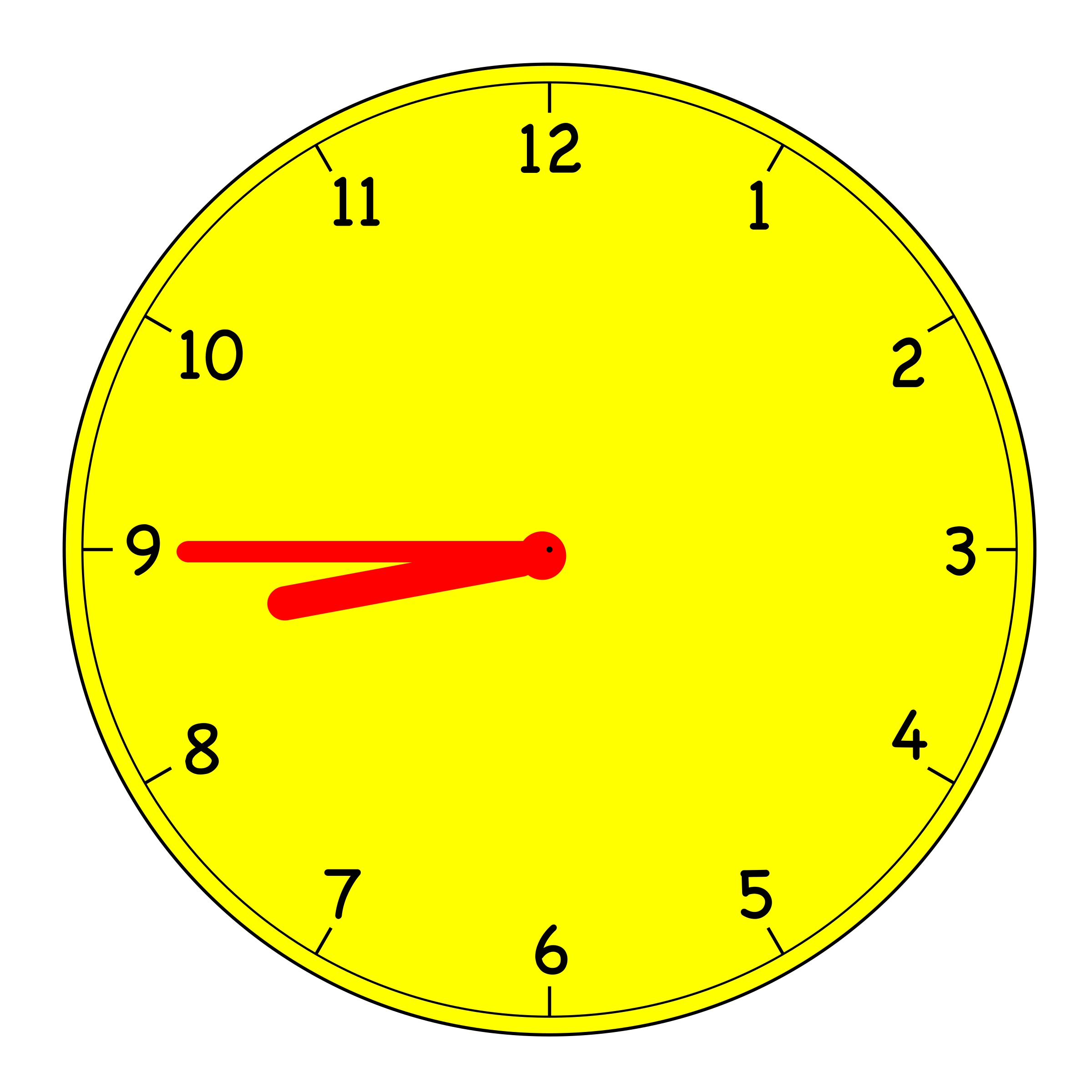 Clipart - Clock 8:45