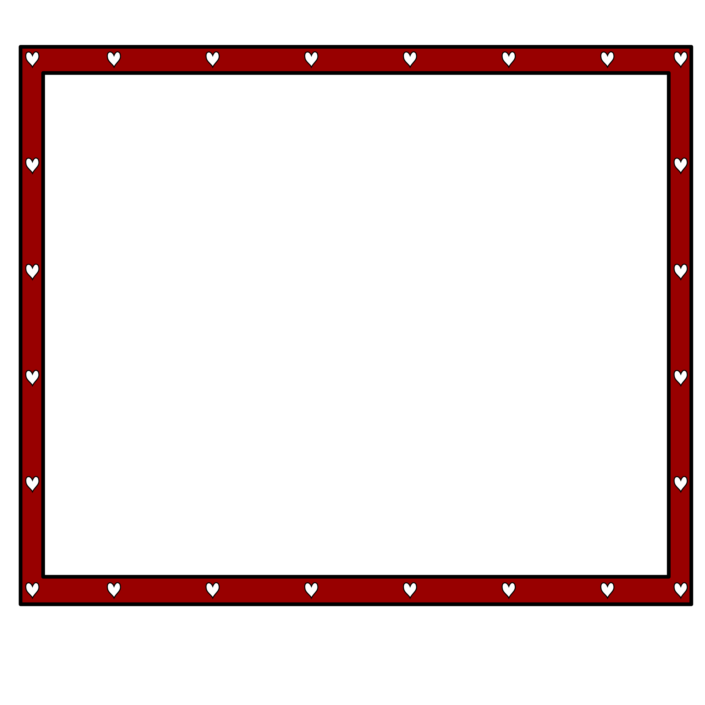 Clipart - border redBlack-hearts4x3.3