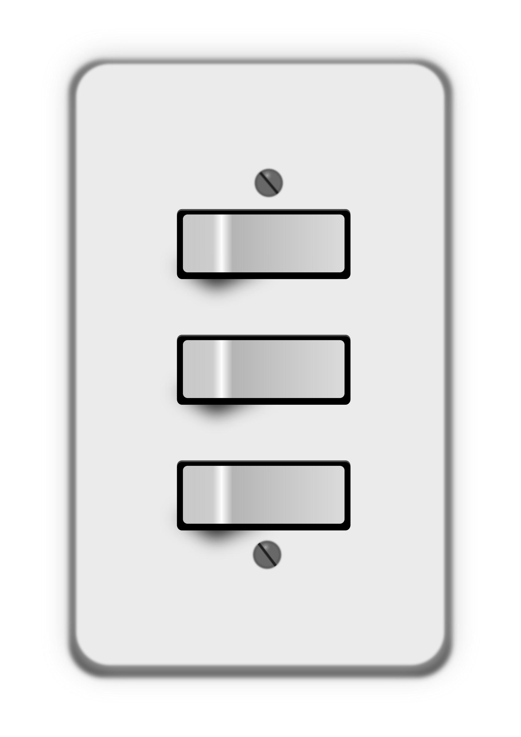 Clipart - Light switch 3 switches (all on)