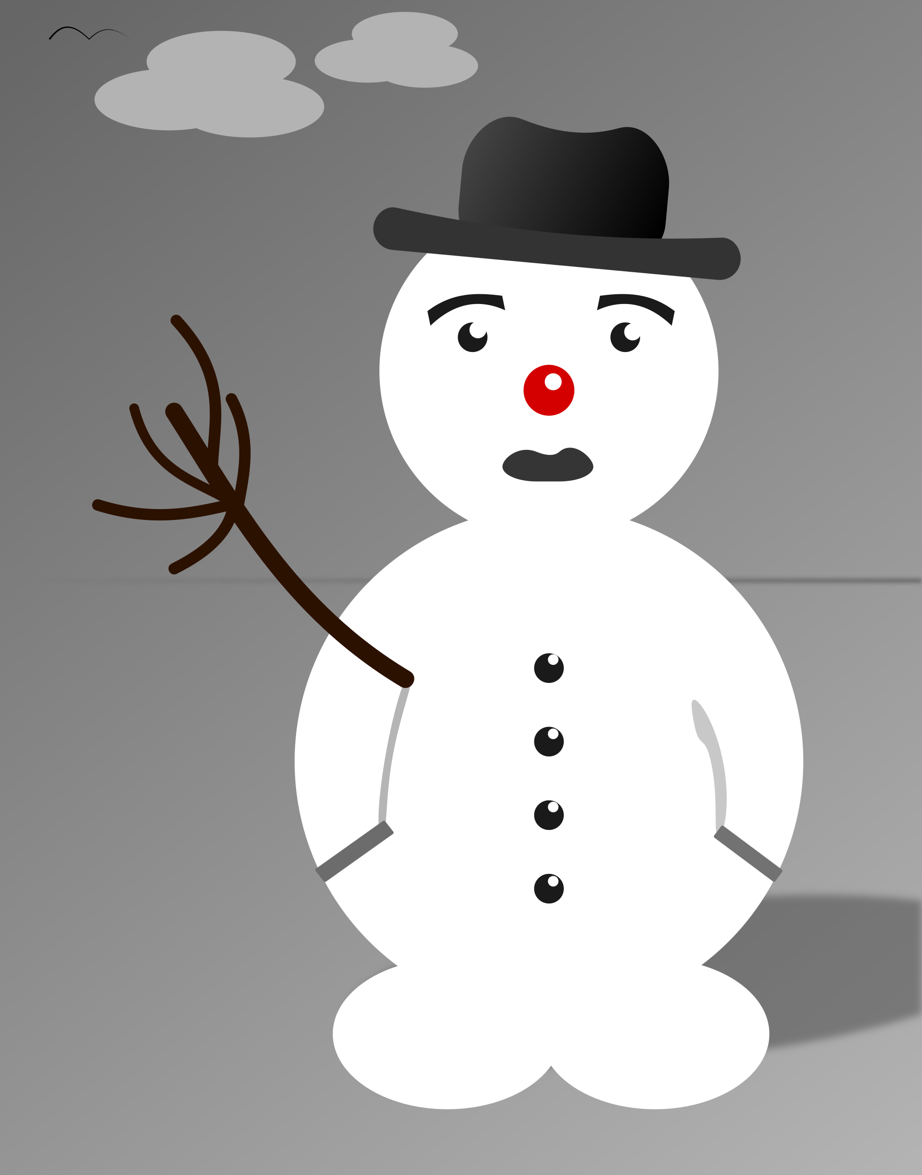 Download Clipart - Snowman-simple