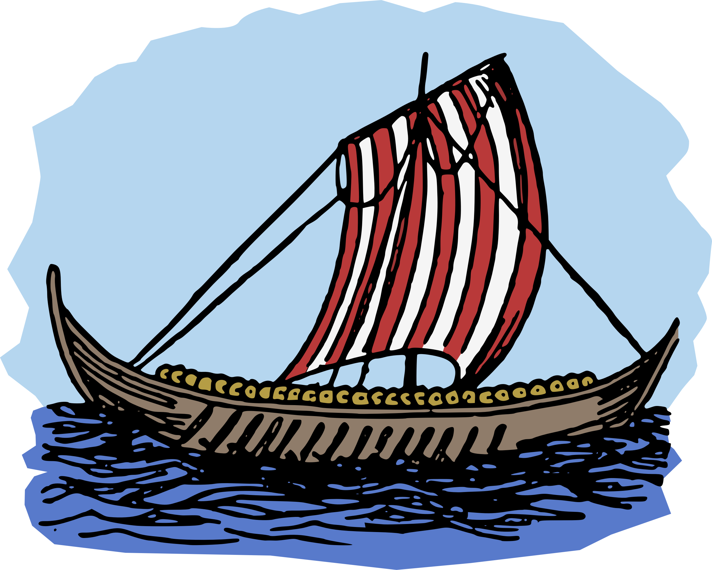 Clipart Viking Boat Colour