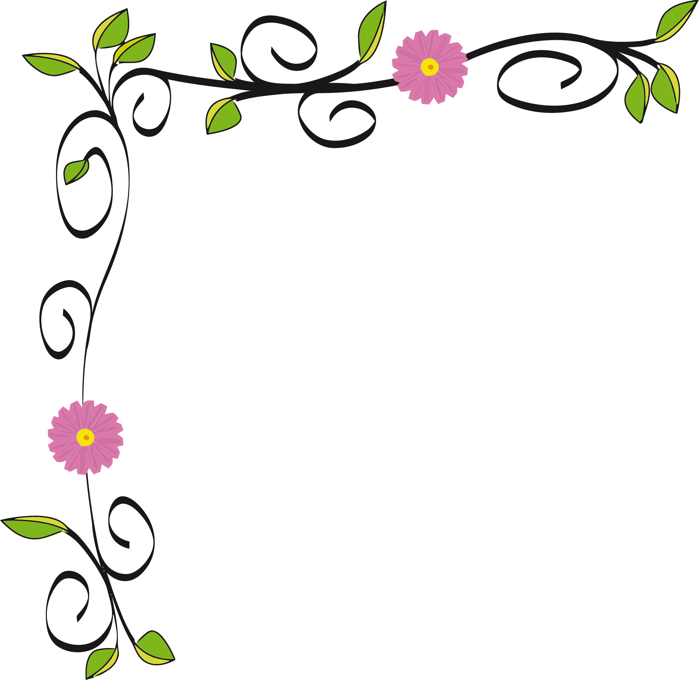 Free Free 271 Svg Corner Flower Border Design Drawing SVG PNG EPS DXF File