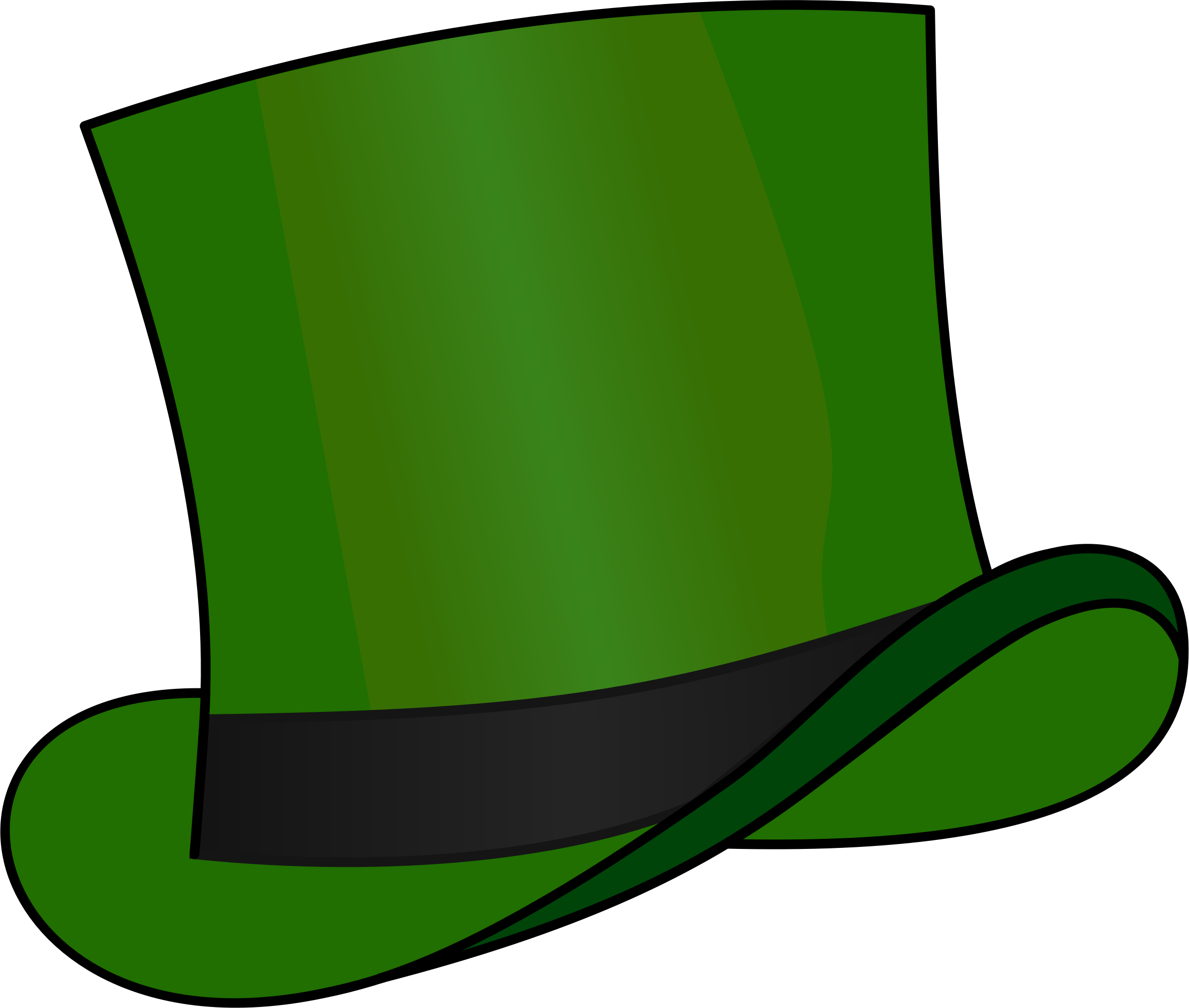 Clipart - Top hat green