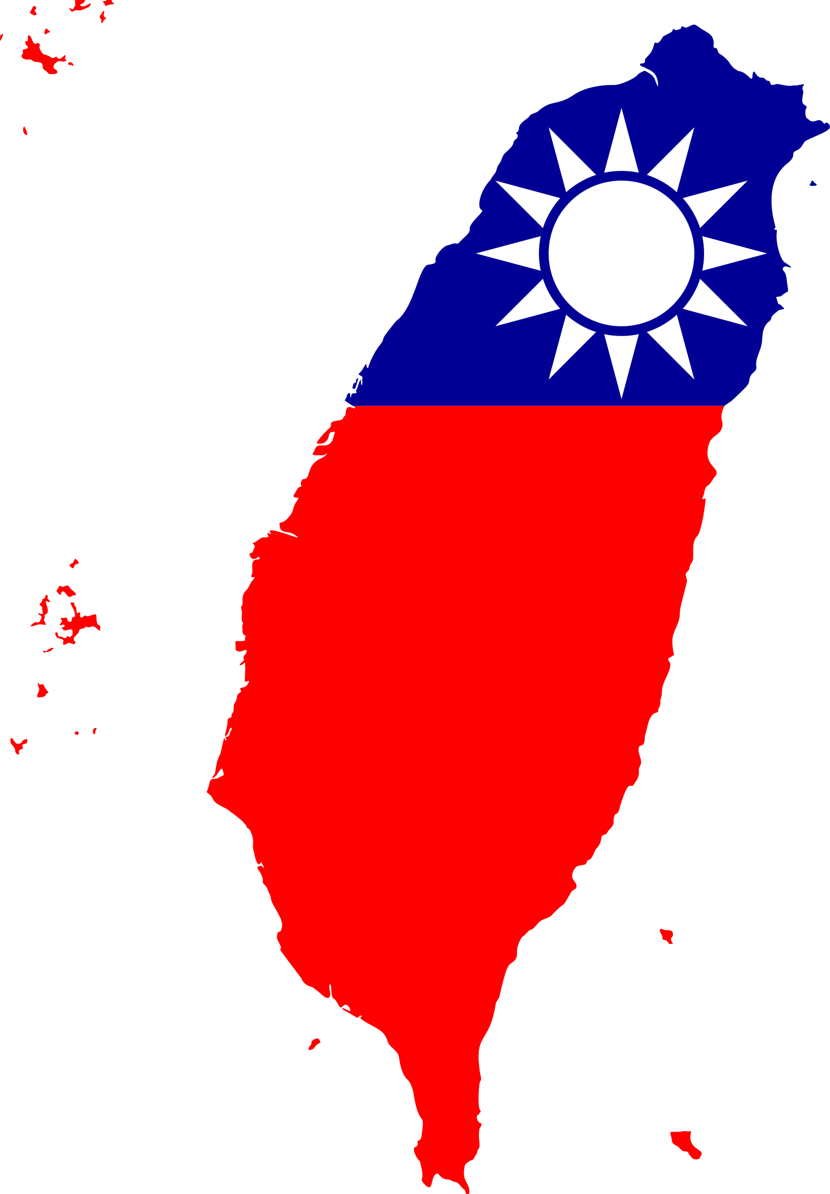 Clipart - Taiwan Map Flag