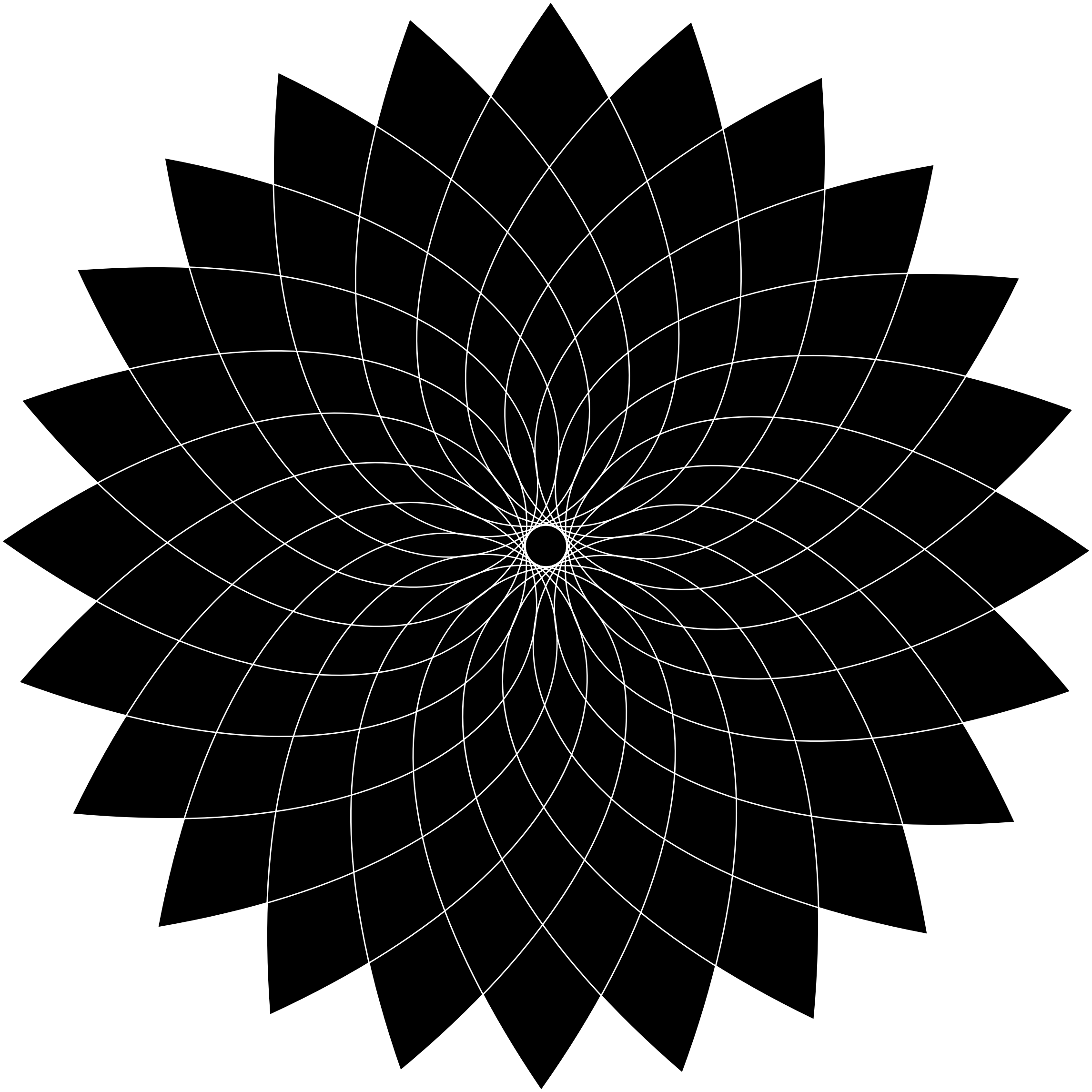 Abstract Flower Line Drawing : Clipart abstract flower line art ii