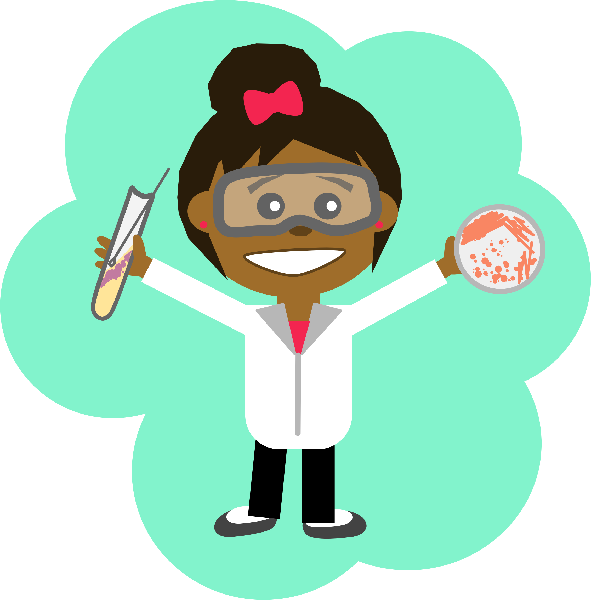 clipart science girl 2