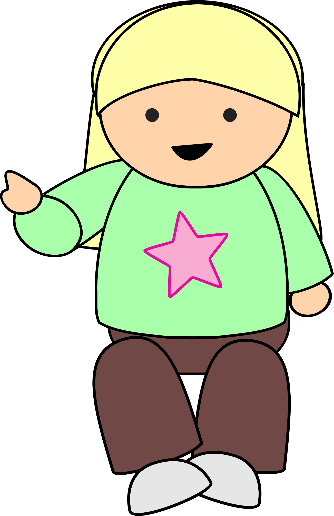 clipart girl pointing - photo #45