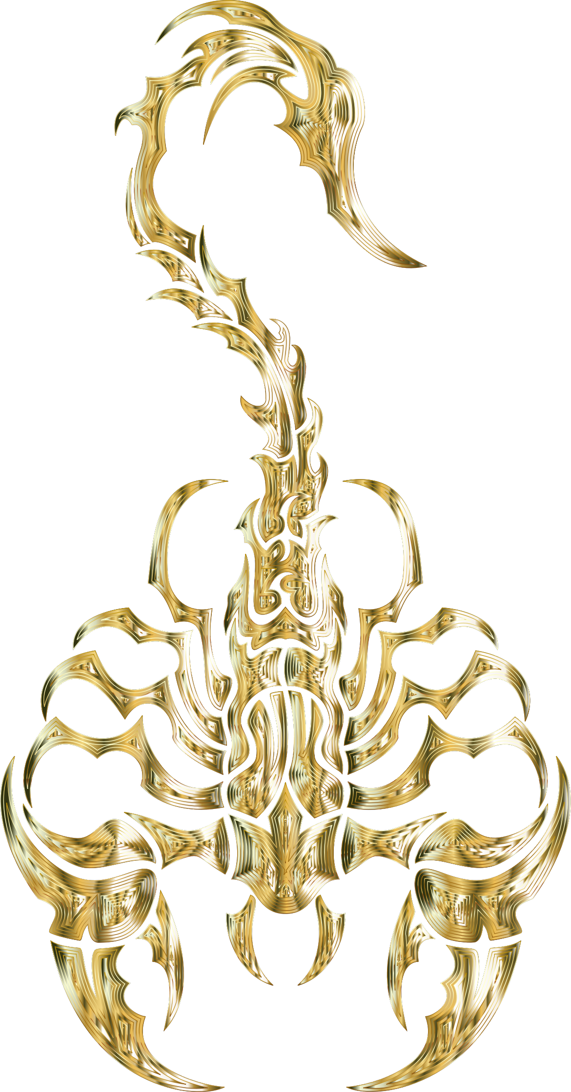 clipart sleek tribal scorpion gold 2 clipart sleek tribal scorpion gold 2
