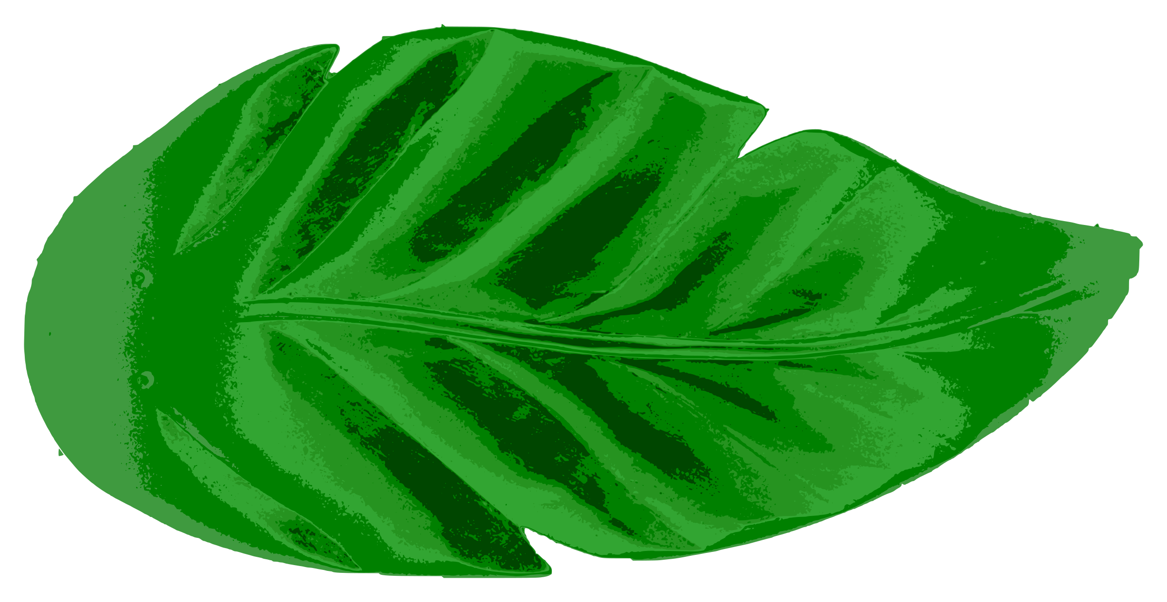 Tropical Leaf Clip Art Silhouette