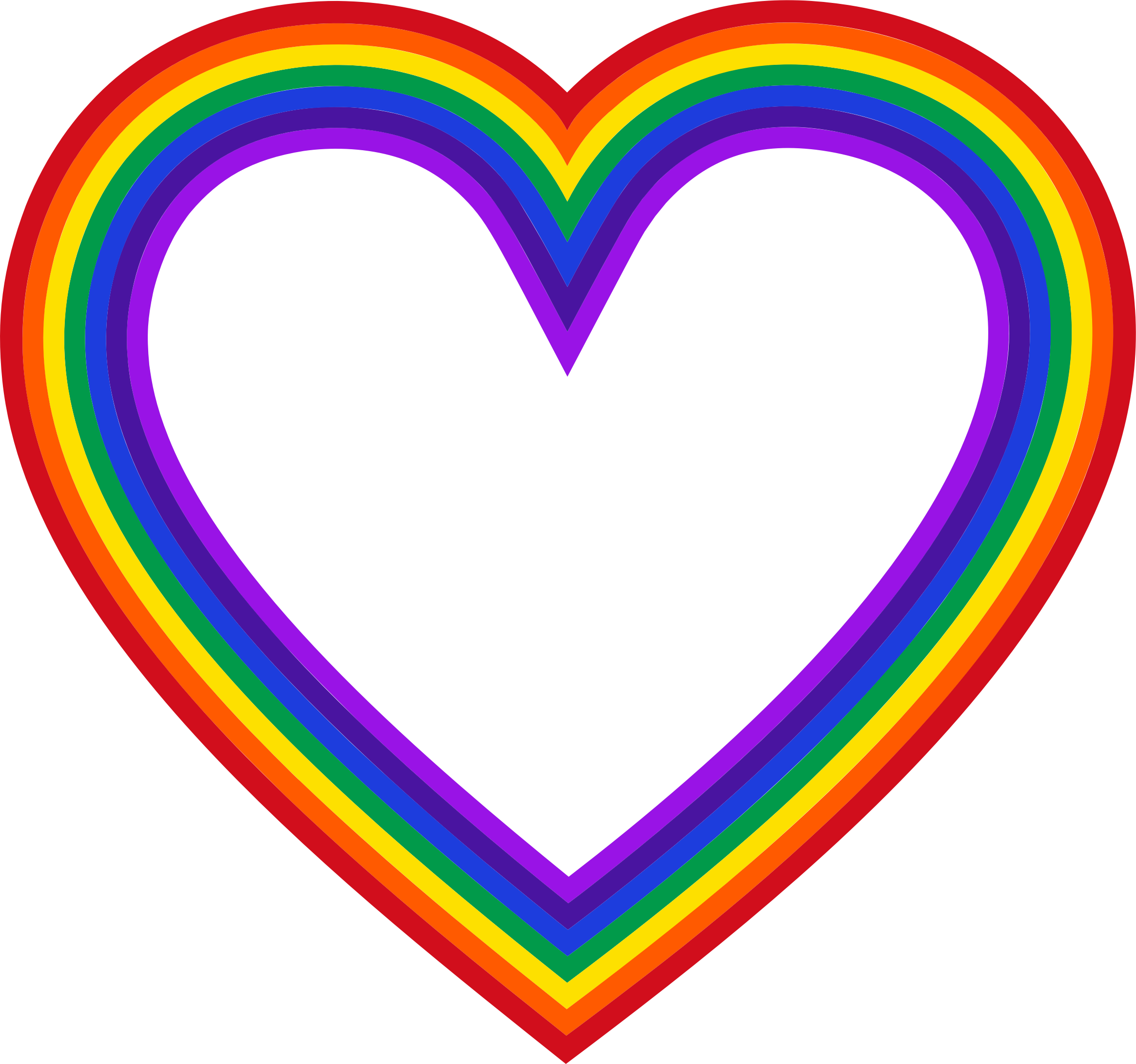 Download Clipart - Heart Rainbow Mark II