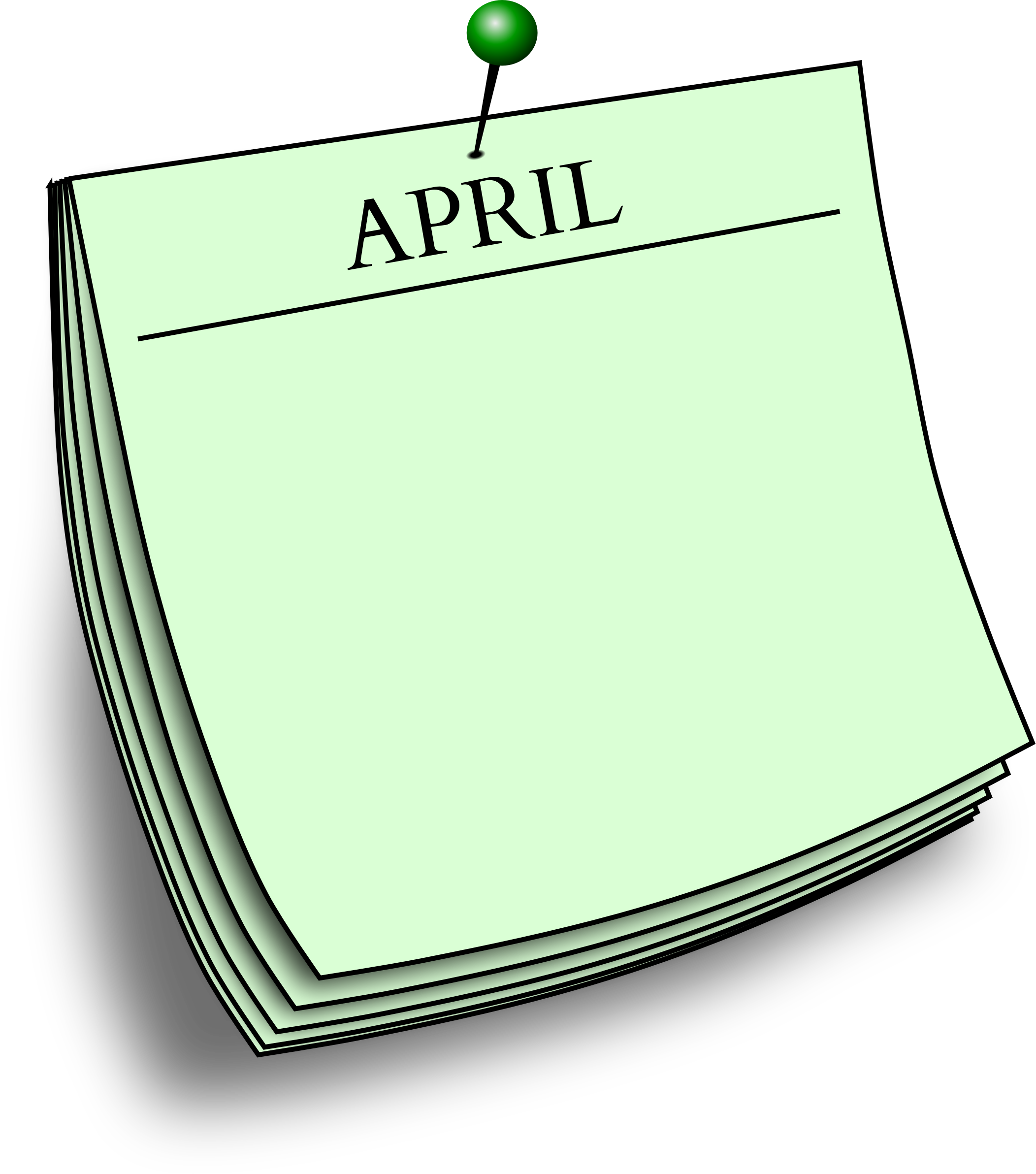 Clipart Monthly note April Clipart Monthly note April