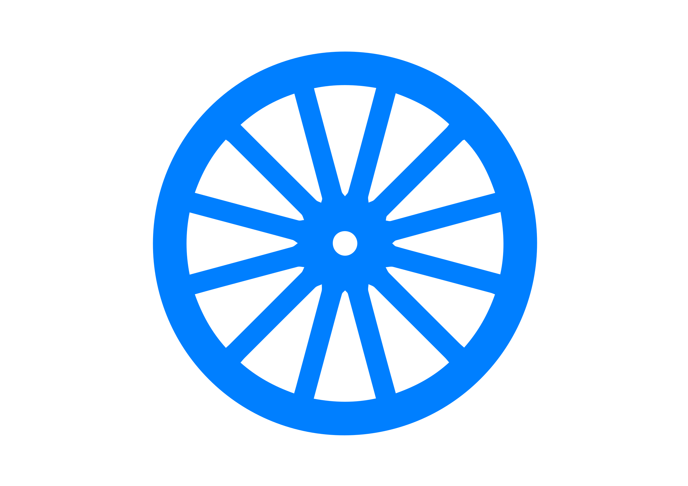 Blue Cart Wheel by ldezem