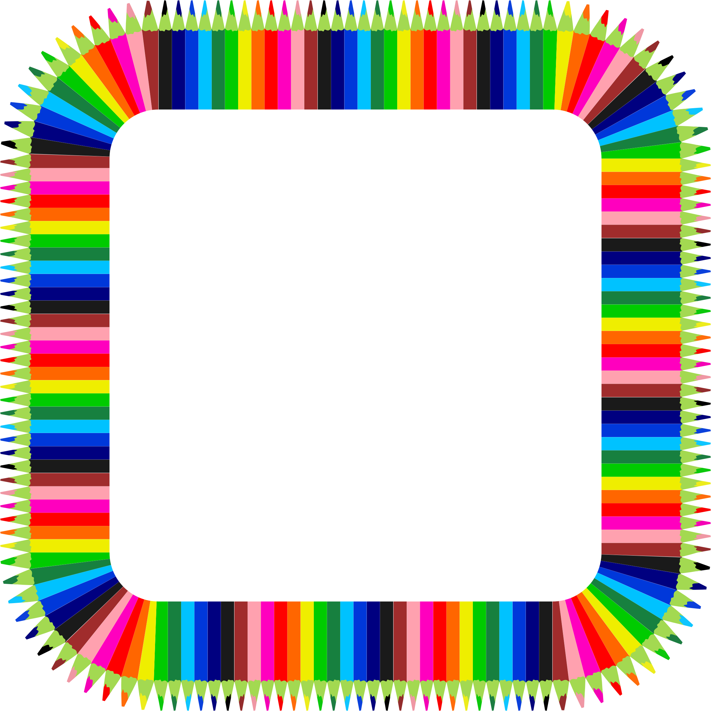 Clipart - Colorful Pencils Frame 3