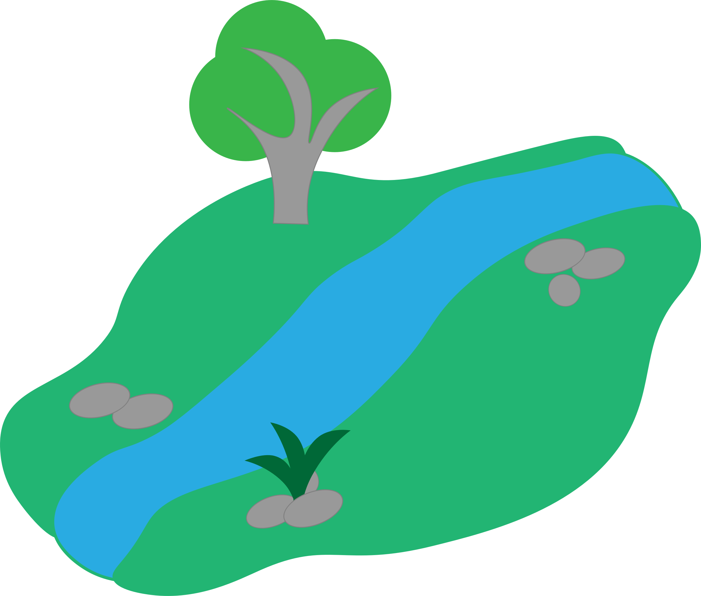 Clipart - Basic Stream with Basic Tree