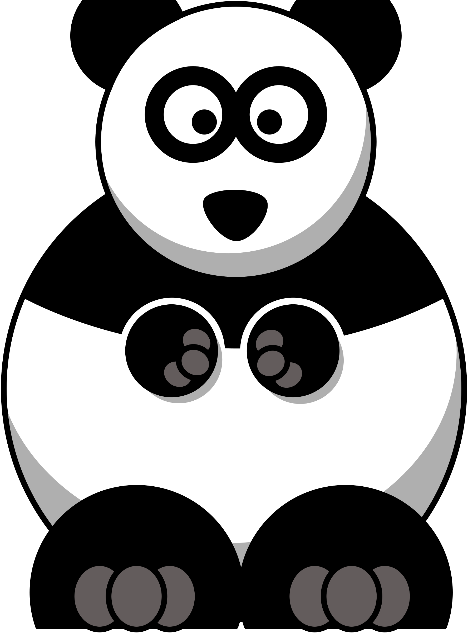 panda clipart cartoon in coloring pages - photo #13