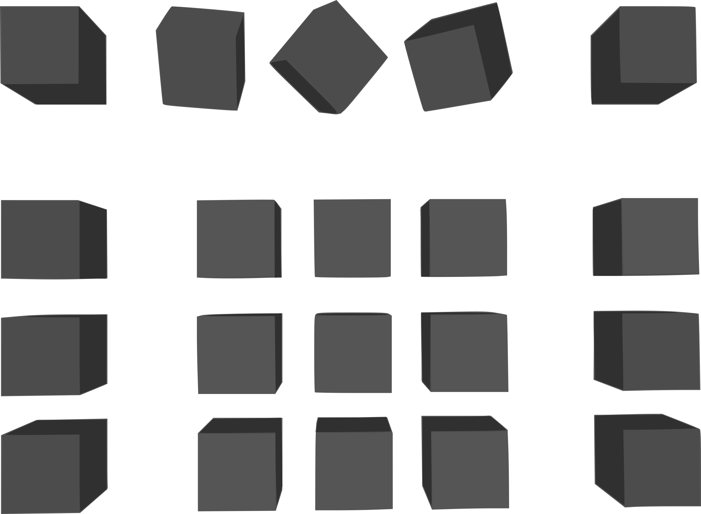  Clipart - Simple Grey Cubes
