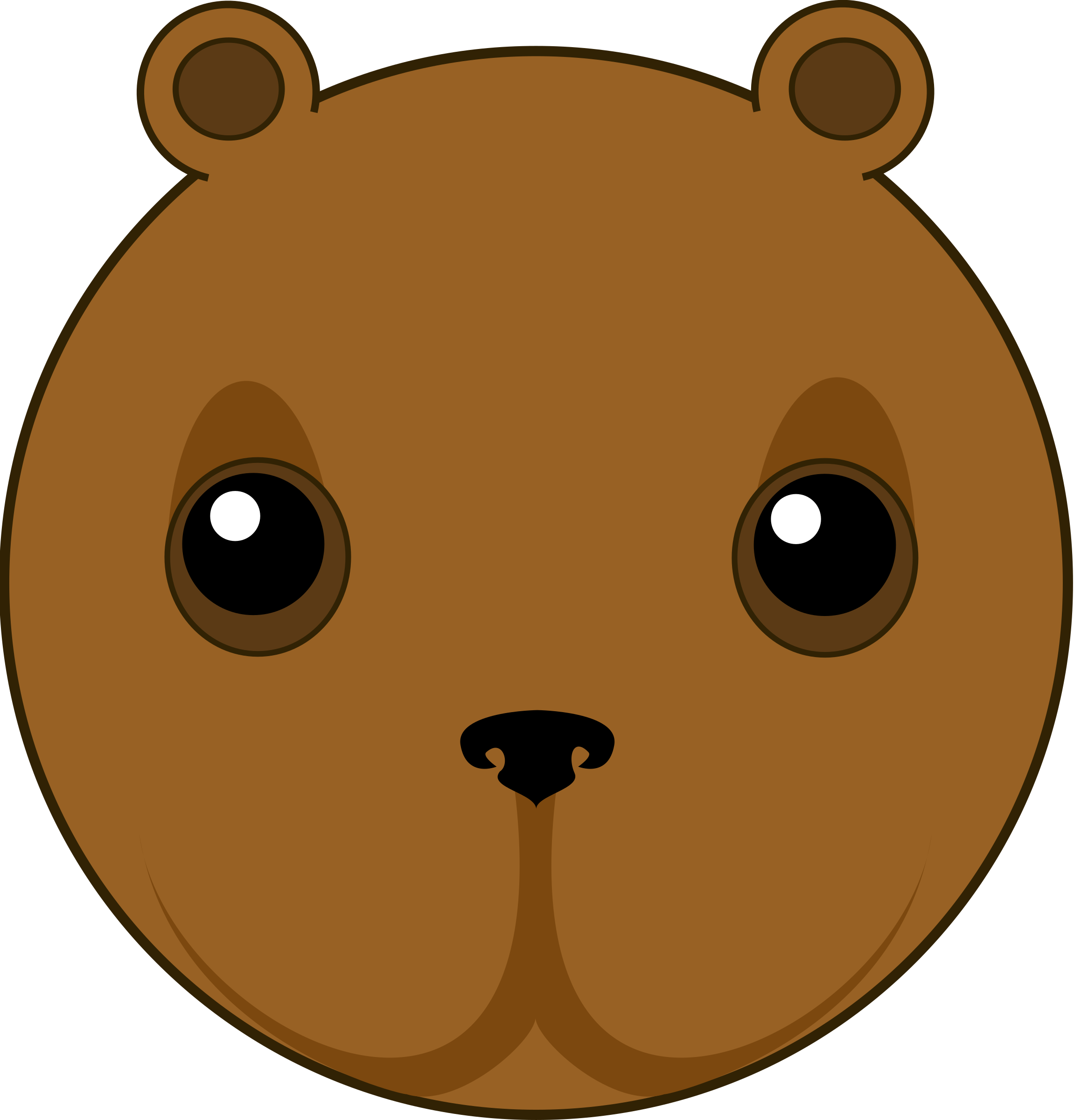 cute bear head