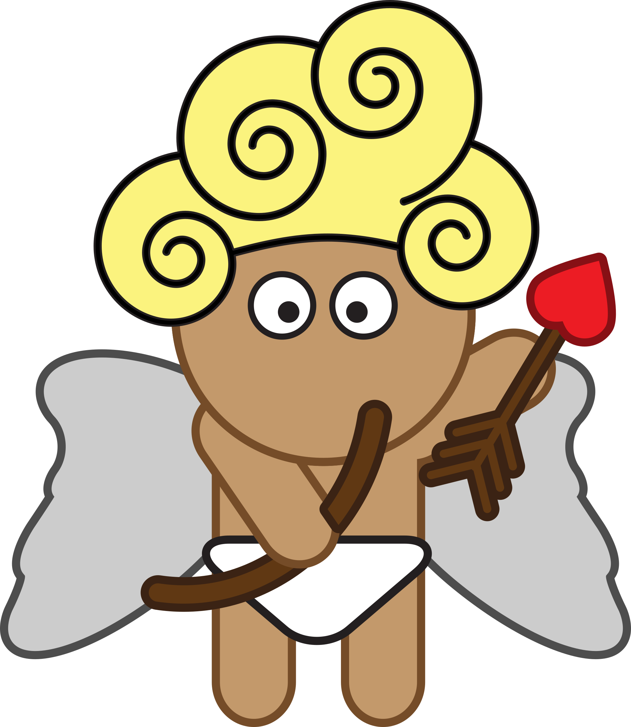 Clipart - Cartoon Cupid