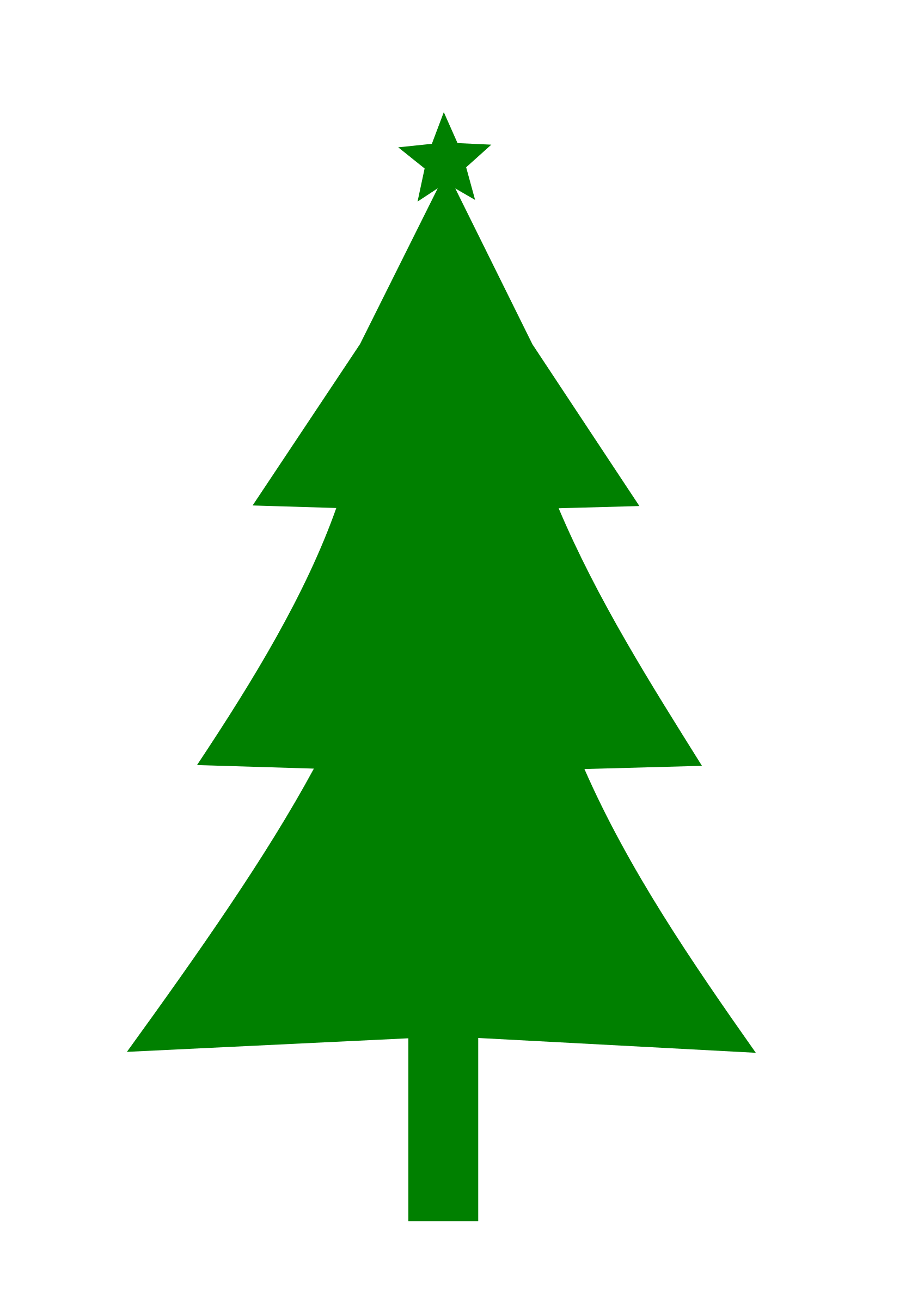 Clipart - Christmas tree Silhouette