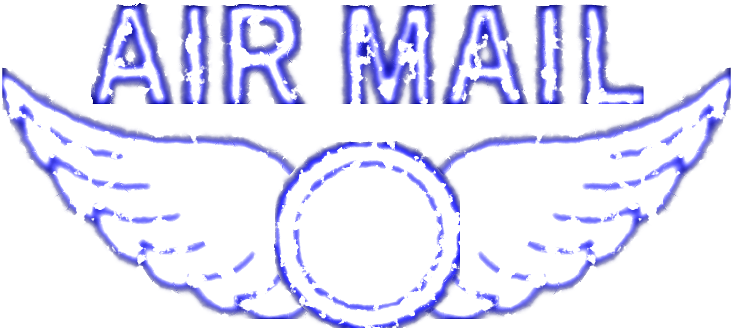 Clipart - Vintage Air Mail Rubber Stamp